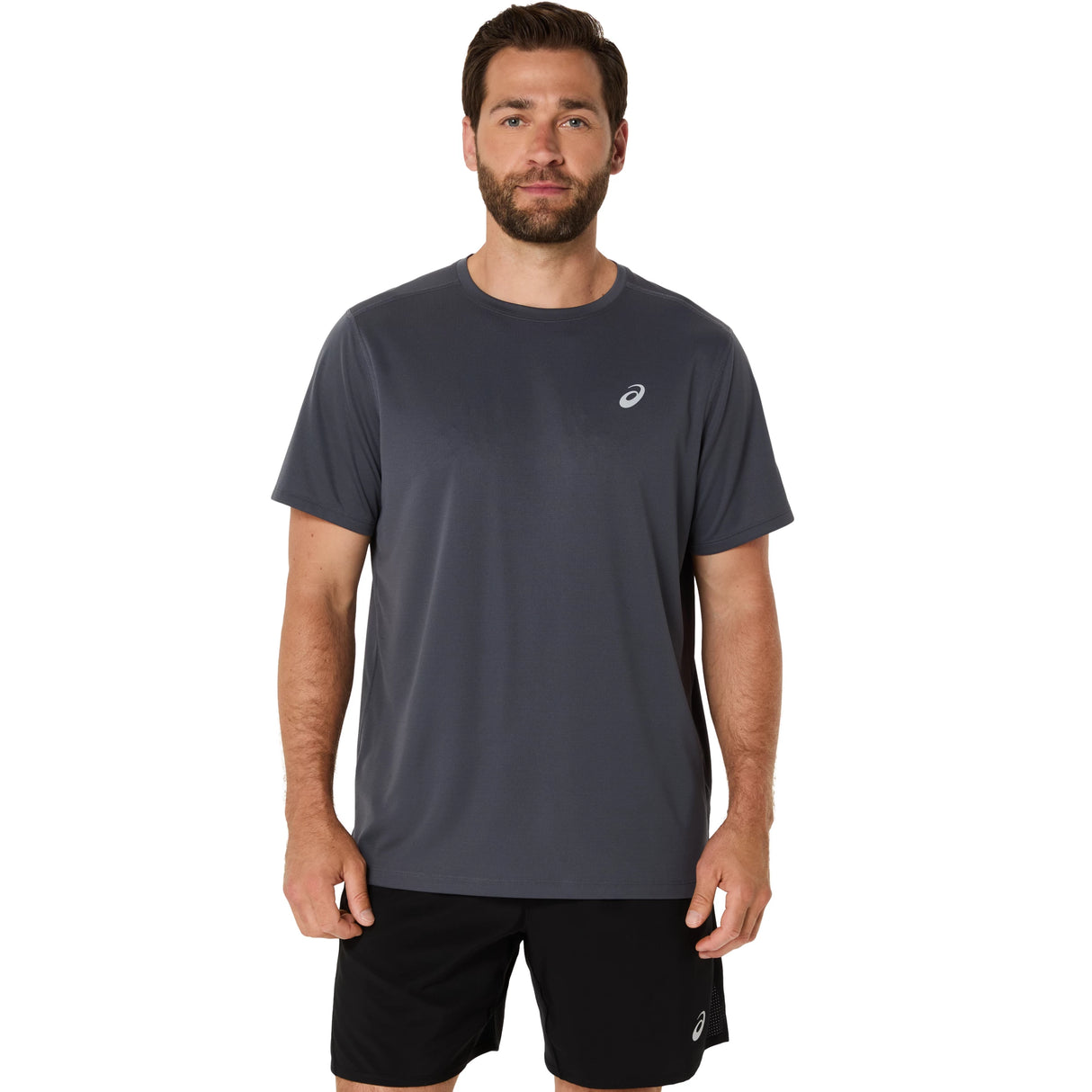 Asics Men's Silver Short Sleeve Top-1