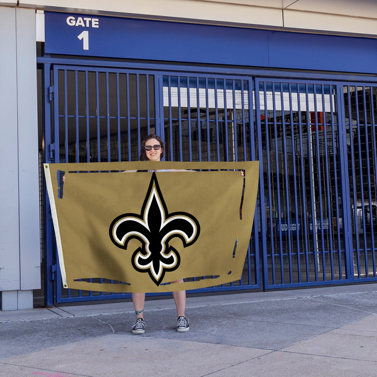 Rico Industries NFL New Orleans Saints Standard 3' x 5' Banner Flag-4