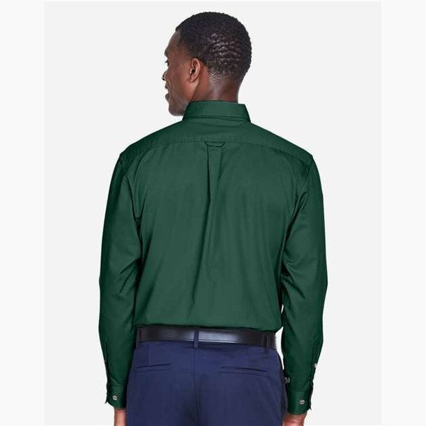 Harriton Men's Easy Blend Twill Shirt-5