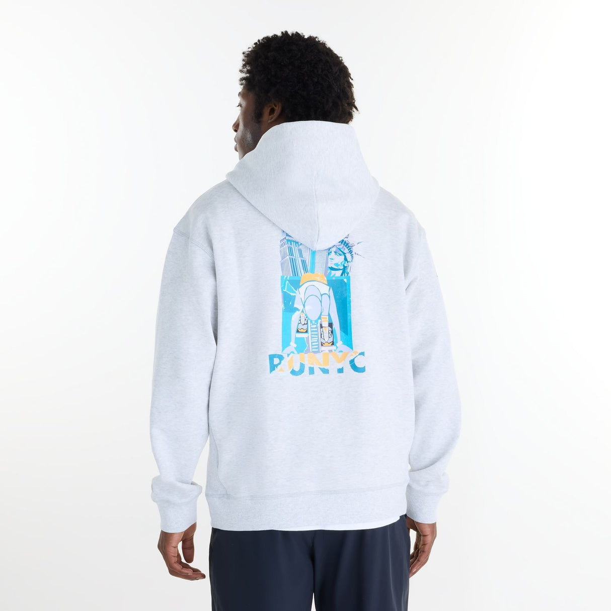 New Balance Men's NYC Marathon Athletics French Terry Graphic Hoodie-2