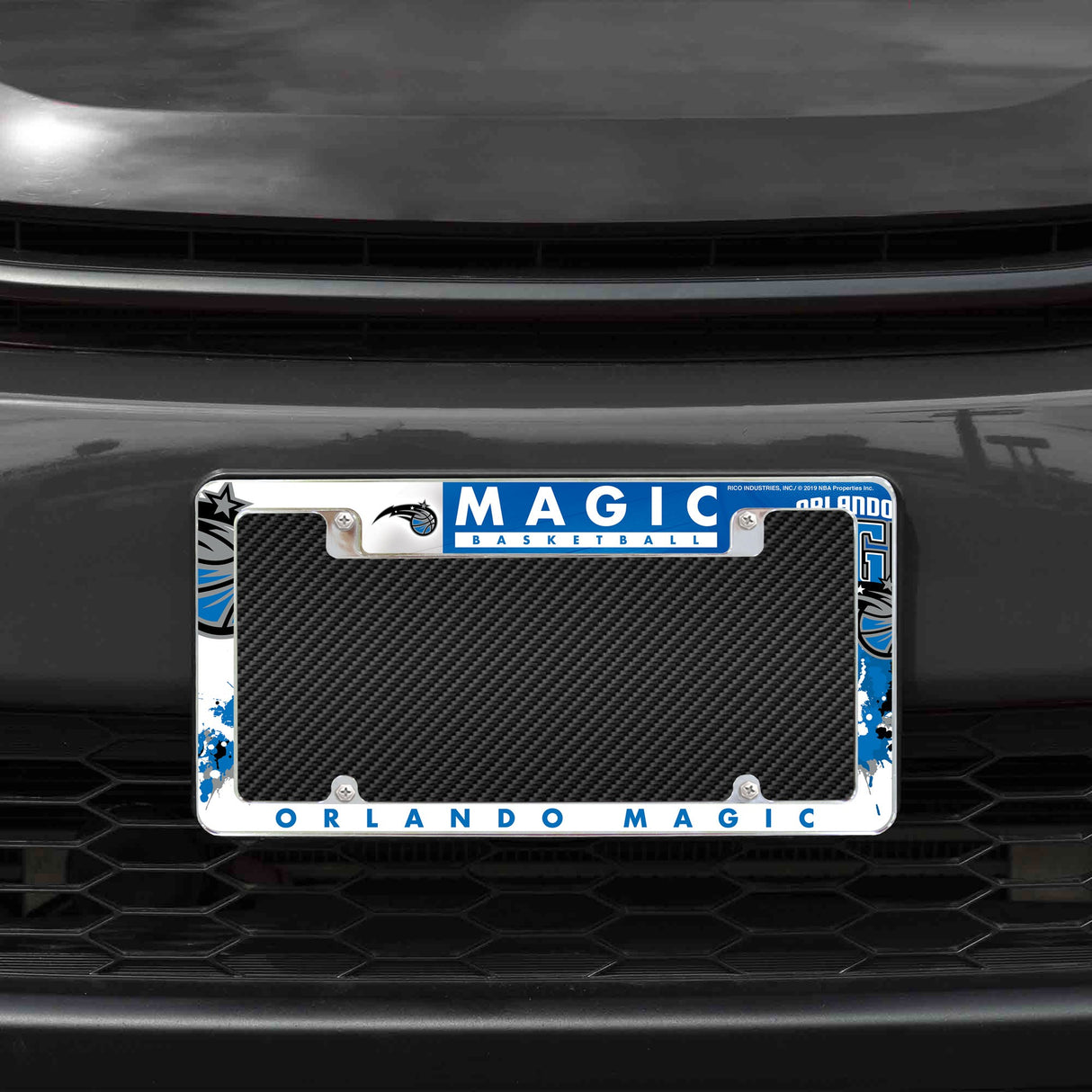 Rico Industries NBA Orlando Magic Primary 12" x 6" Chrome License Plate Frame-1