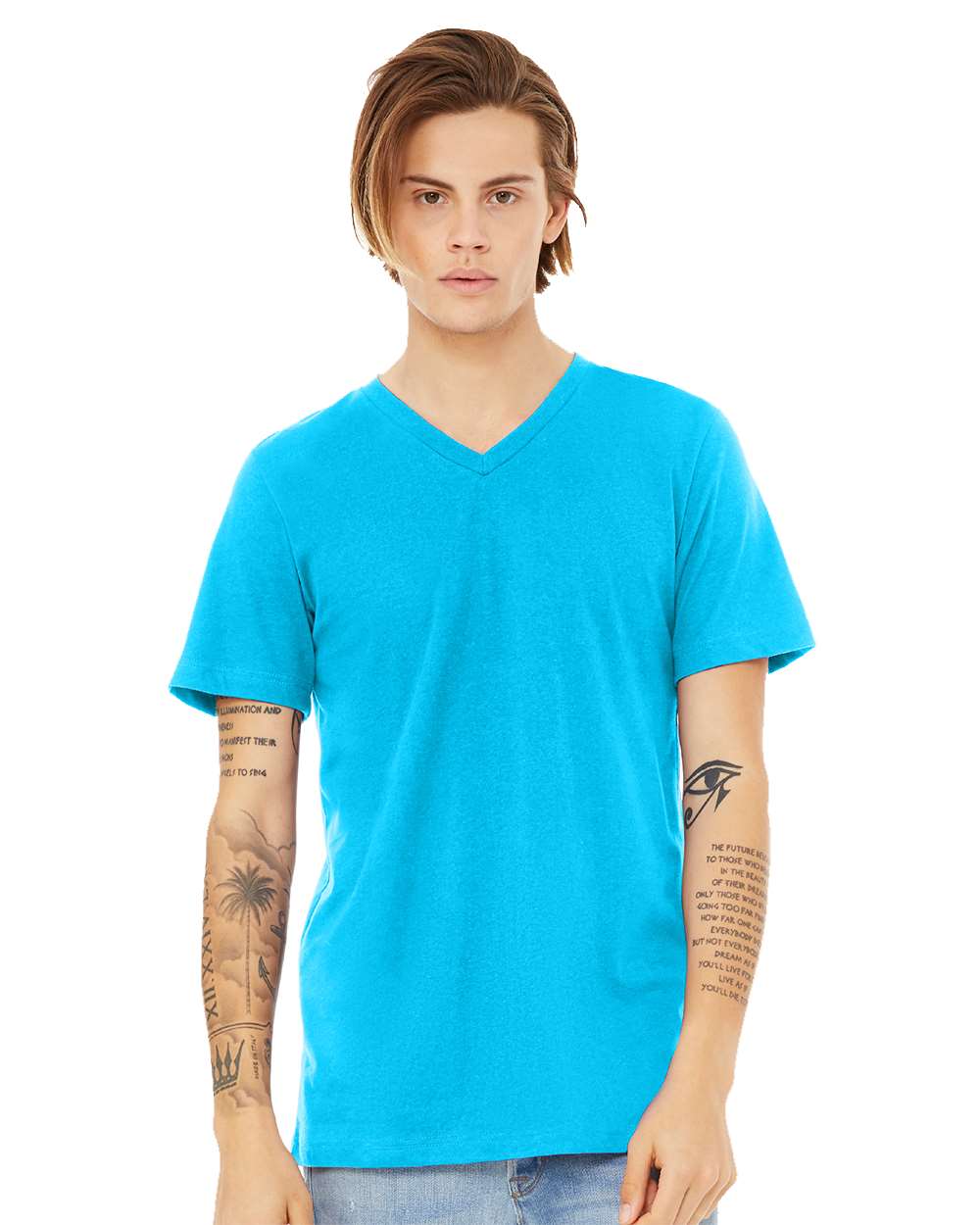 BELLA + CANVAS Unisex Heather CVC V-Neck Tee BC3005CVC Mens Apparel Shirts & Tops