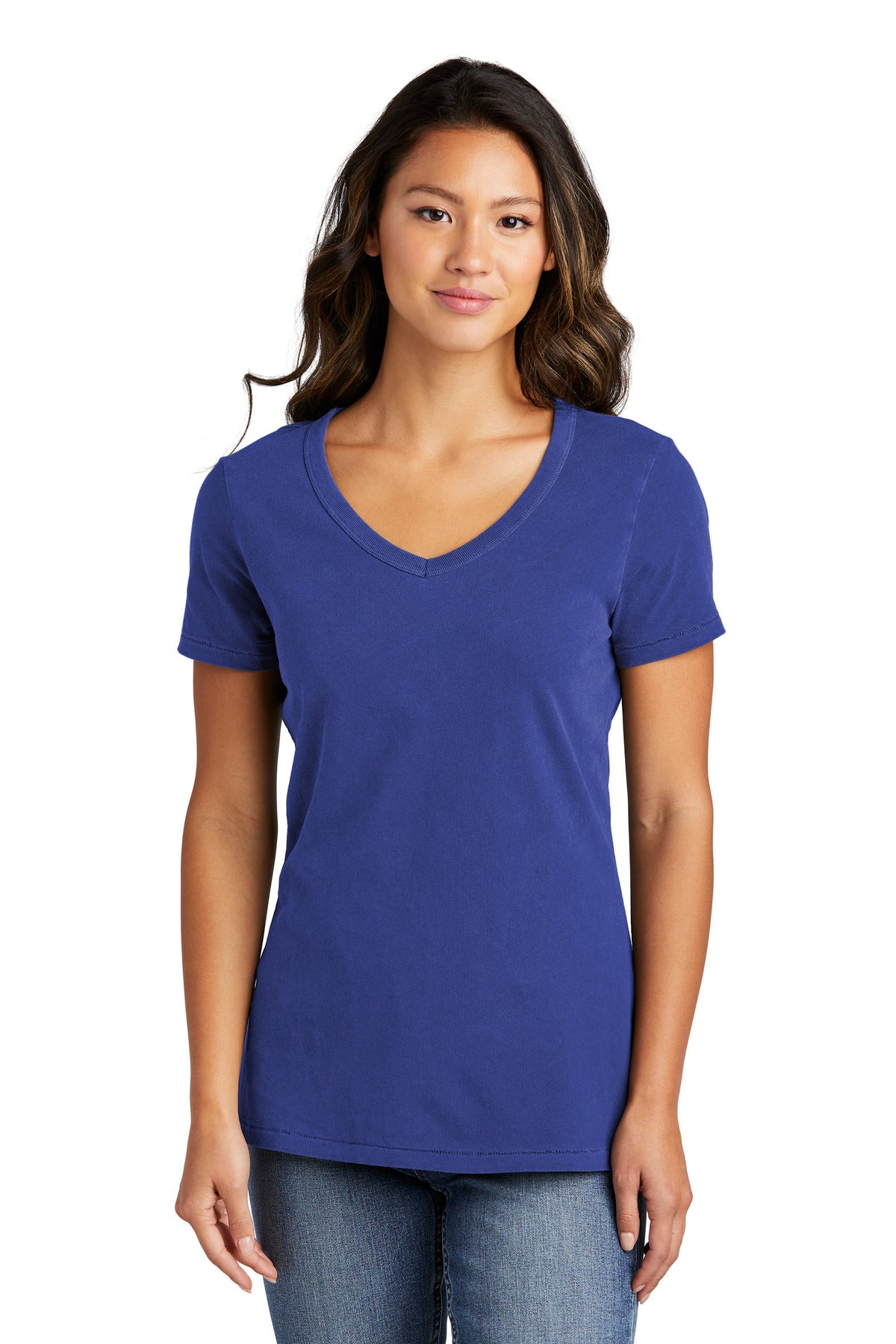 Port & Company Ladies Beach Wash Garment-Dyed V-Neck Tee Womens Apparel Shirts & Tops