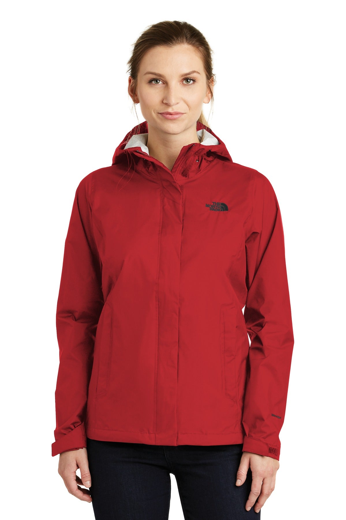 The North Face Ladies DryVent Rain Jacket. NF0A3LH5 Rage Red S