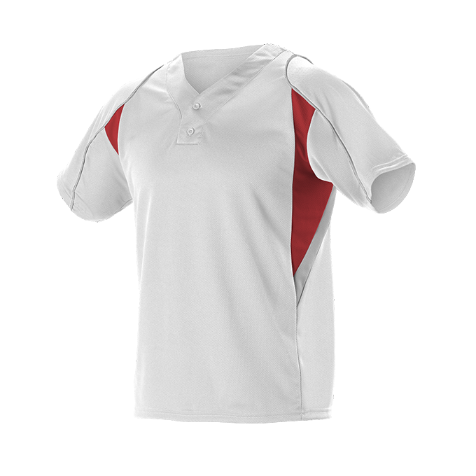 Alleson Adult 2 Button Henley Baseball Jersey Baseball Jerseys Adult