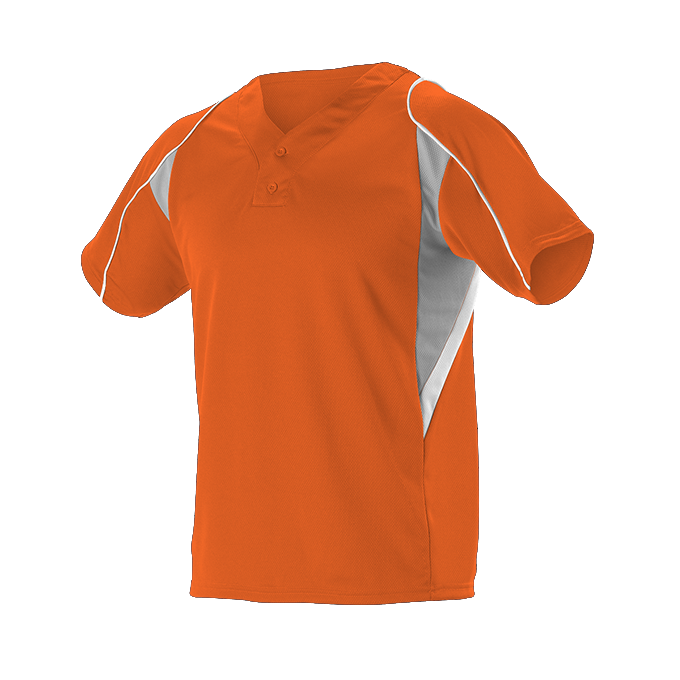 Alleson Adult 2 Button Henley Baseball Jersey Baseball Jerseys Adult