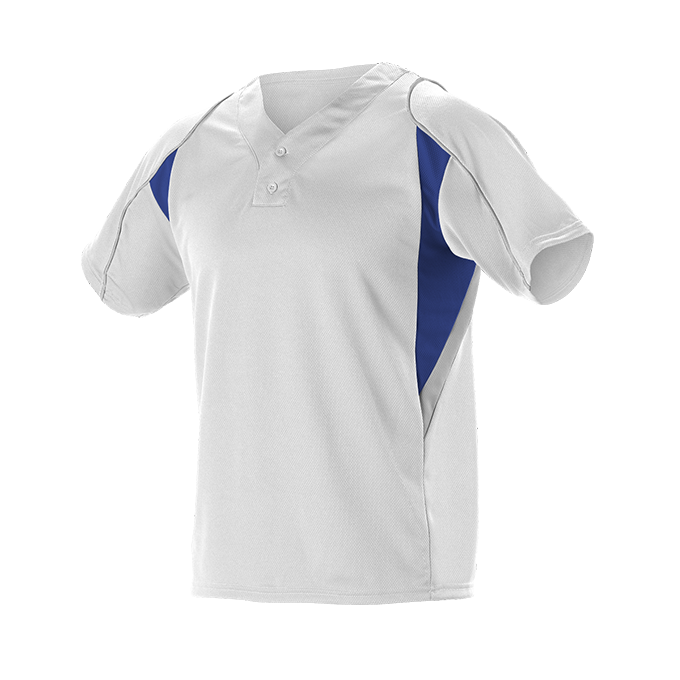 Alleson Adult 2 Button Henley Baseball Jersey Baseball Jerseys Adult