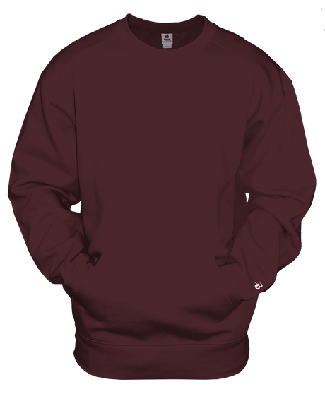 Badger Men's Pocket Crew Sweatshirt with Pouch Pocket Mens Apparel Sweatshirts & Fleece