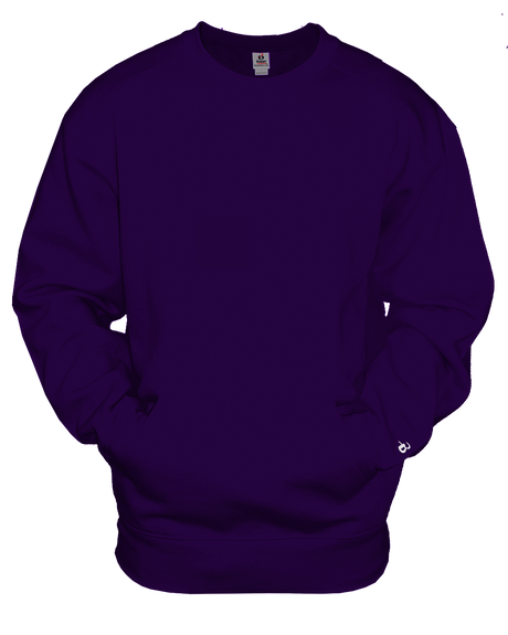 Badger Men's Pocket Crew Sweatshirt with Pouch Pocket Mens Apparel Sweatshirts & Fleece