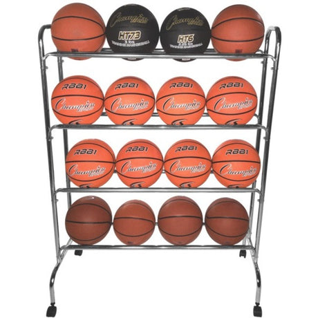 Champion Sports Powder-Coated Ball Cart Basketball Equipment All