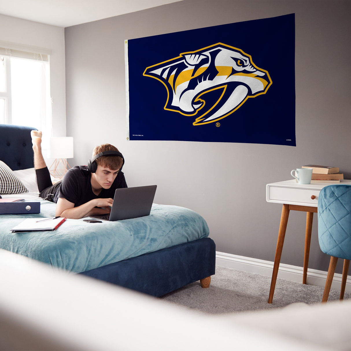 Rico Industries NHL Nashville Predators Standard 3' x 5' Banner Flag-3