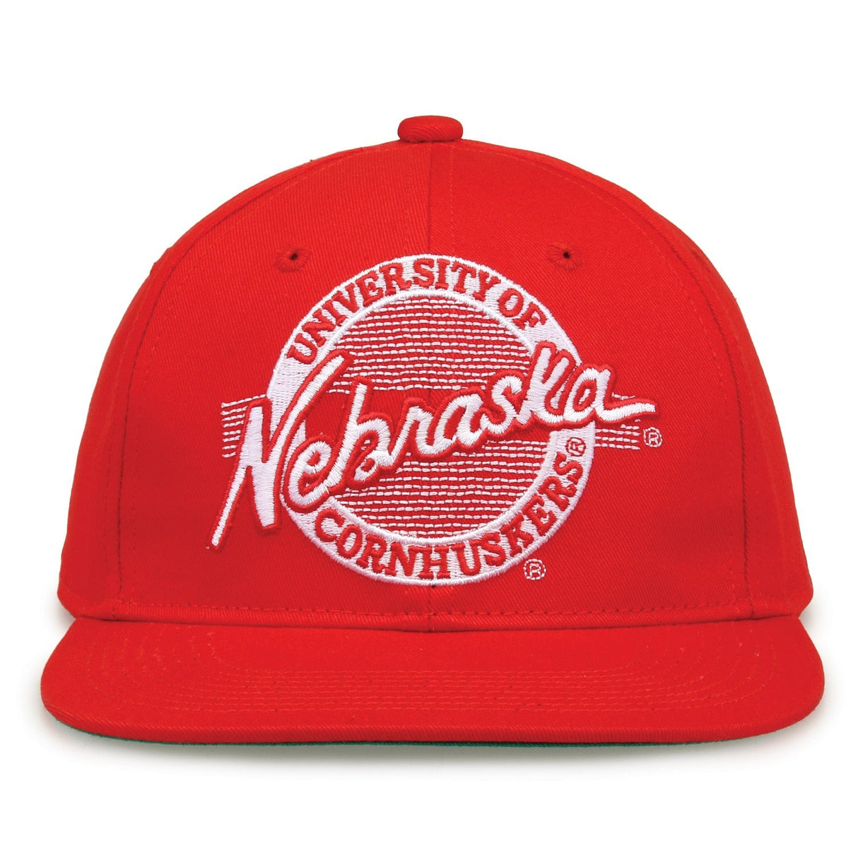 The Game Headwear Nebraska Retro Circle Snapback Hat