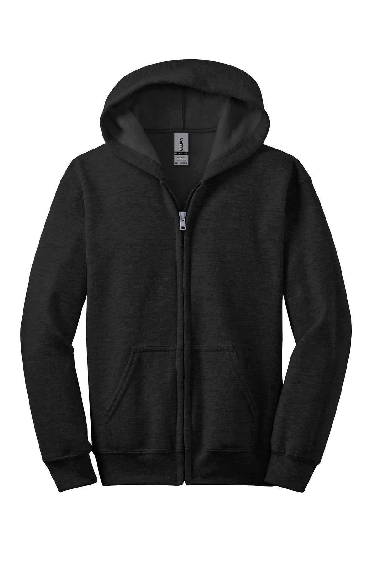 Gildan Youth Heavy Blend Full-Zip Hooded Sweatshirt Youth Apparel Hoodies & Sweatshirts
