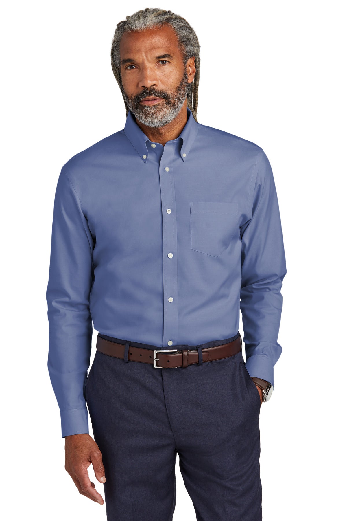 Brooks Brothers Wrinkle-Free Stretch Pinpoint Shirt. BB18000 Corporate Apparel Shirts & Tops