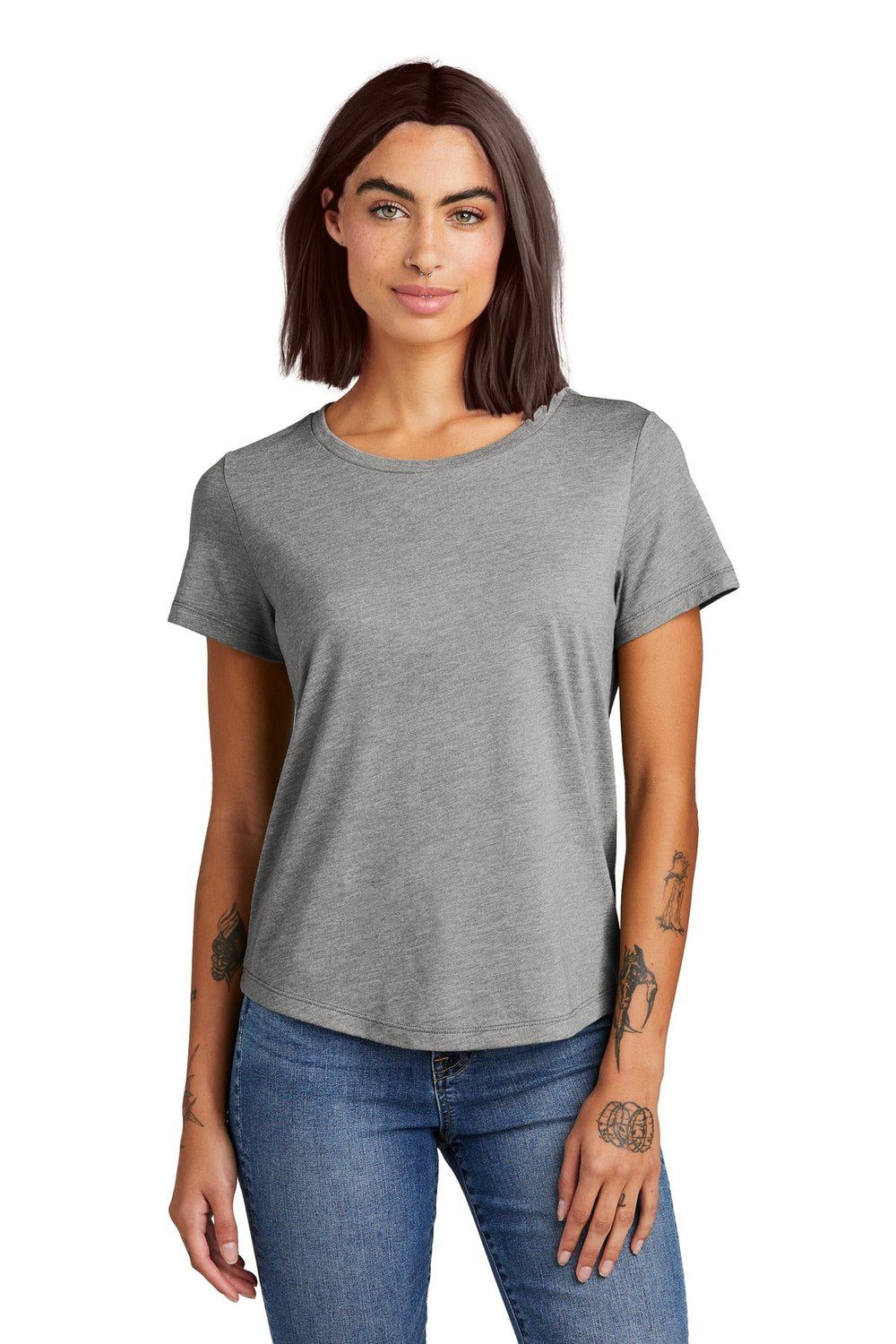 AllMade Women's Relaxed Tri-Blend Scoop Neck Tee AL2015 Womens Apparel Shirts & Tops