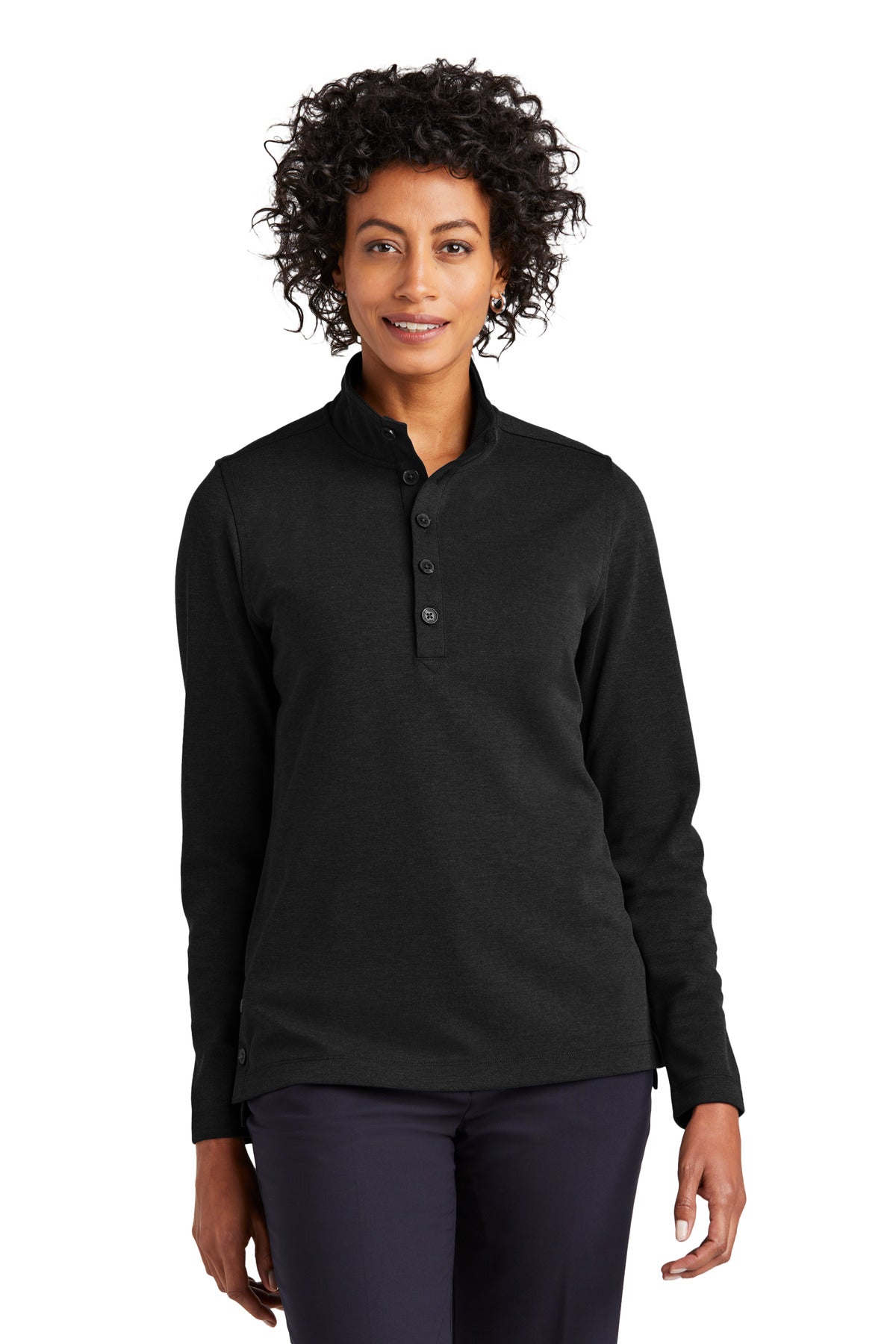Brooks Brothers Women's Mid-Layer Stretch 1/2-Button. BB18203 Corporate Apparel Shirts & Tops