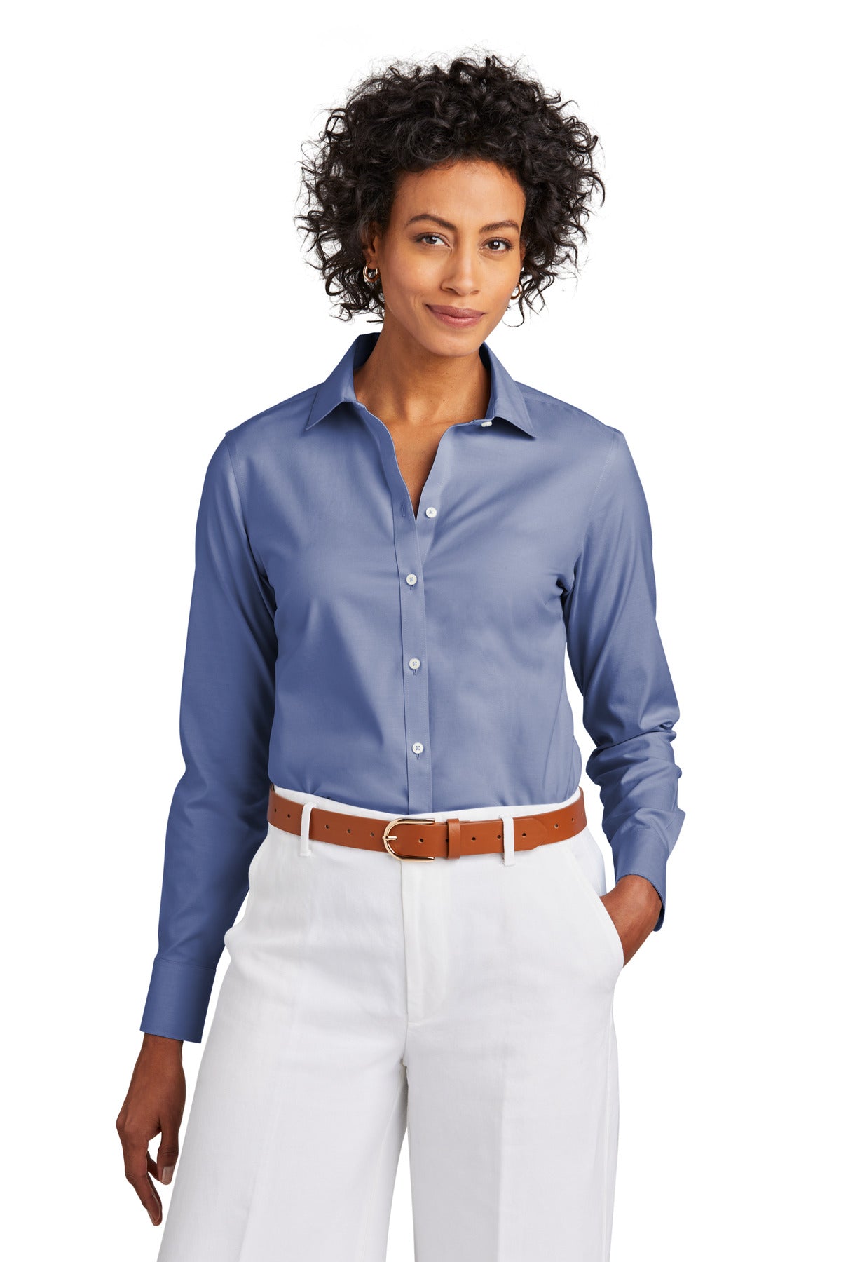 Brooks Brothers Women's Wrinkle-Free Stretch Pinpoint Shirt. BB18001 Corporate Apparel Shirts & Tops