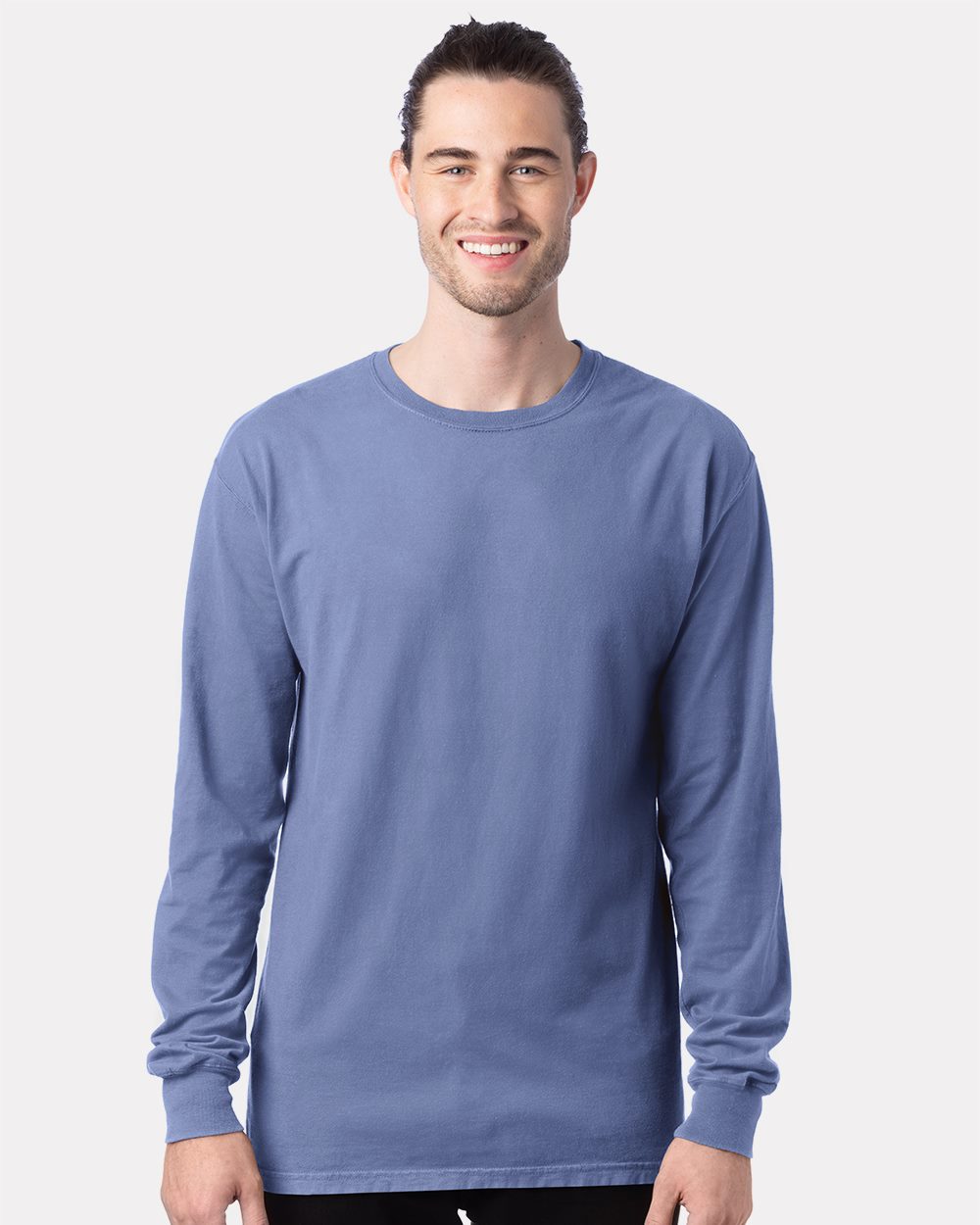 Hanes Men's Garment-Dyed Long Sleeve T-Shirt Mens Apparel Shirts & Tops