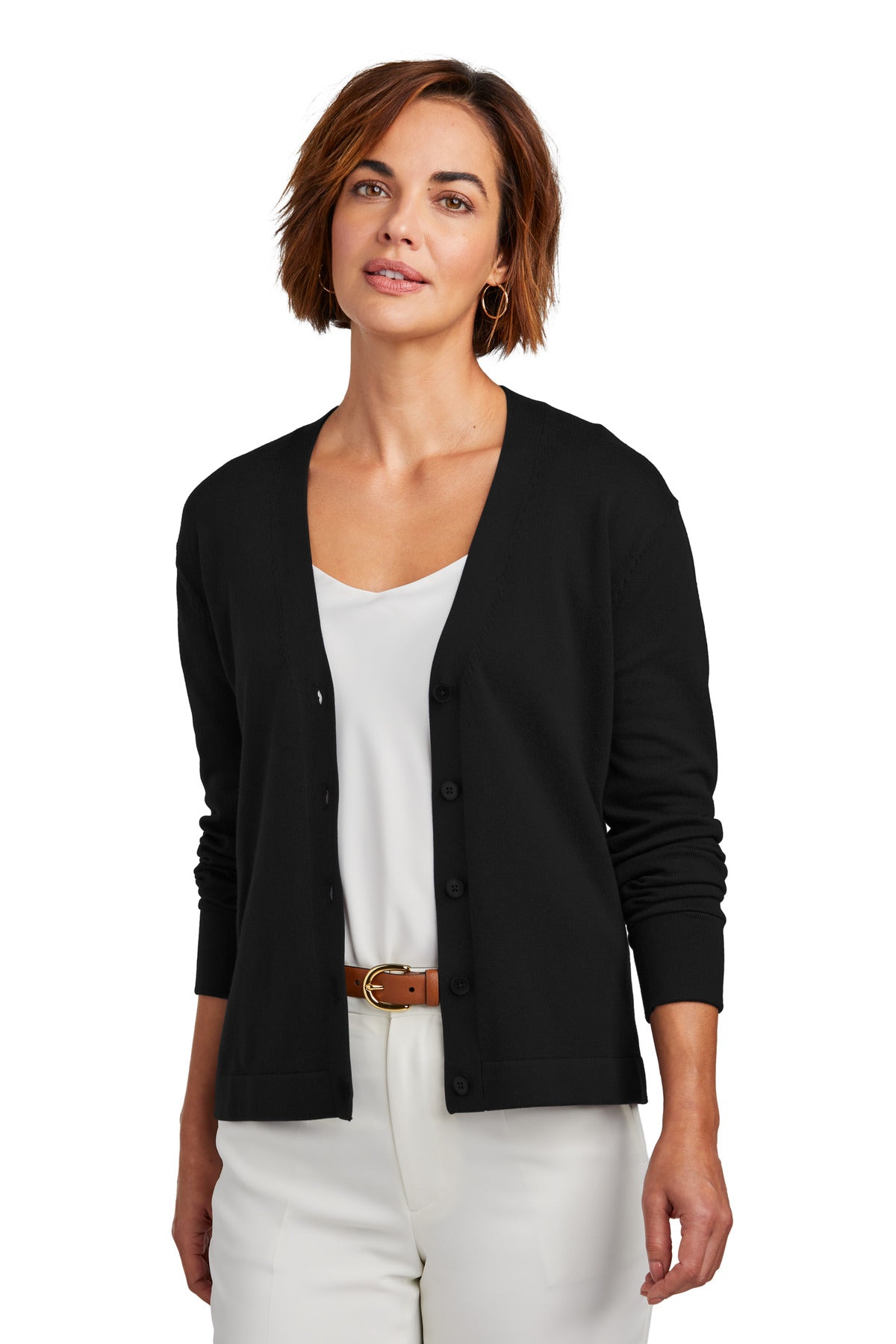 Brooks Brothers Women's Cotton Stretch Cardigan Sweater. BB18405 Corporate Apparel Sweatshirts & Fleece
