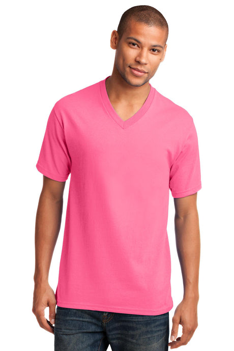 Port & Company - Men's Core Cotton V-Neck Tee Mens Apparel Shirts & Tops