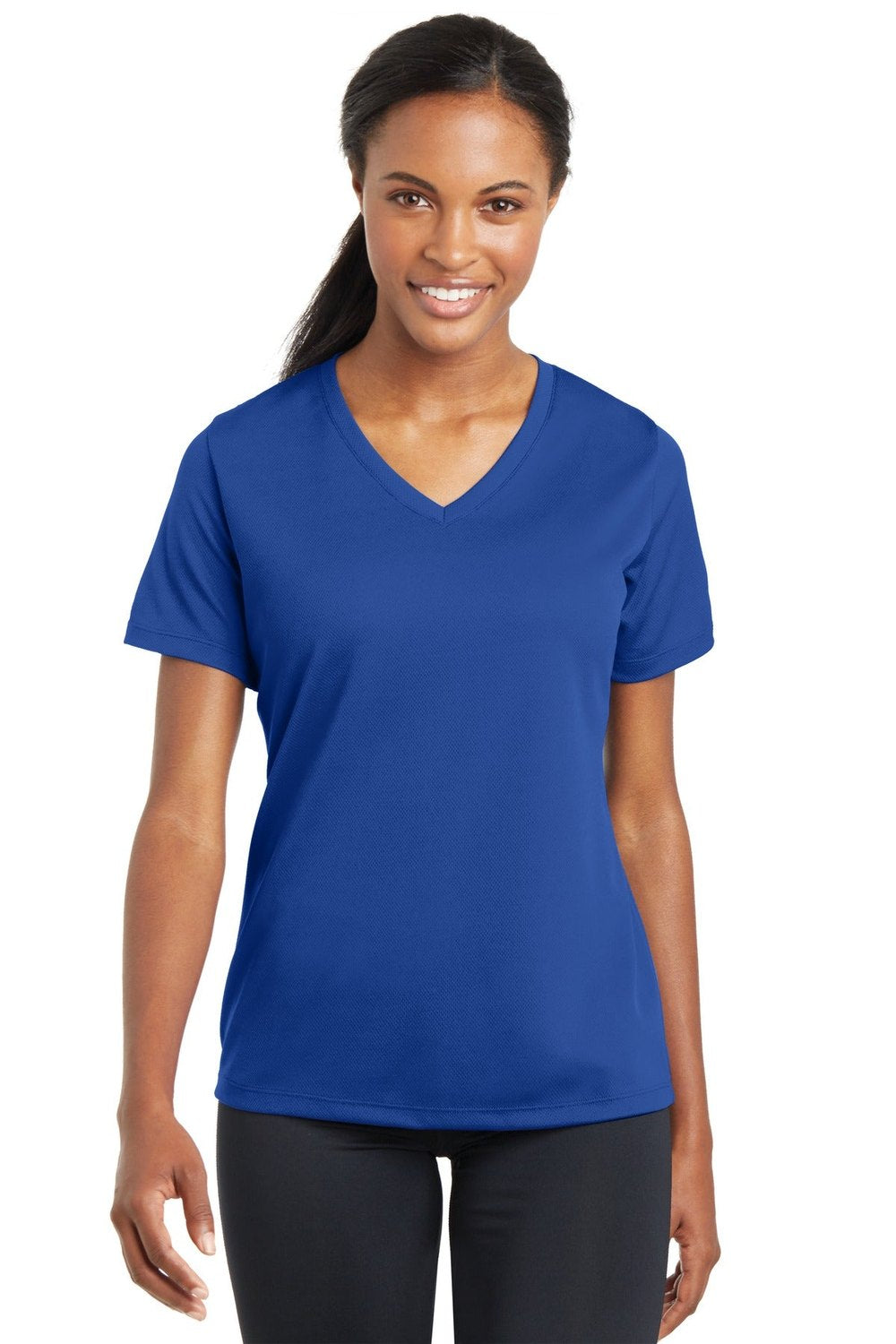 Sport-Tek Women's PosiCharge RacerMesh V-Neck Tee Womens Apparel Shirts & Tops