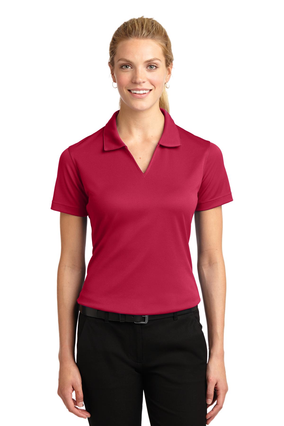 Sport-Tek Women's Dri-Mesh V-Neck Polo L469 Womens Apparel Shirts & Tops