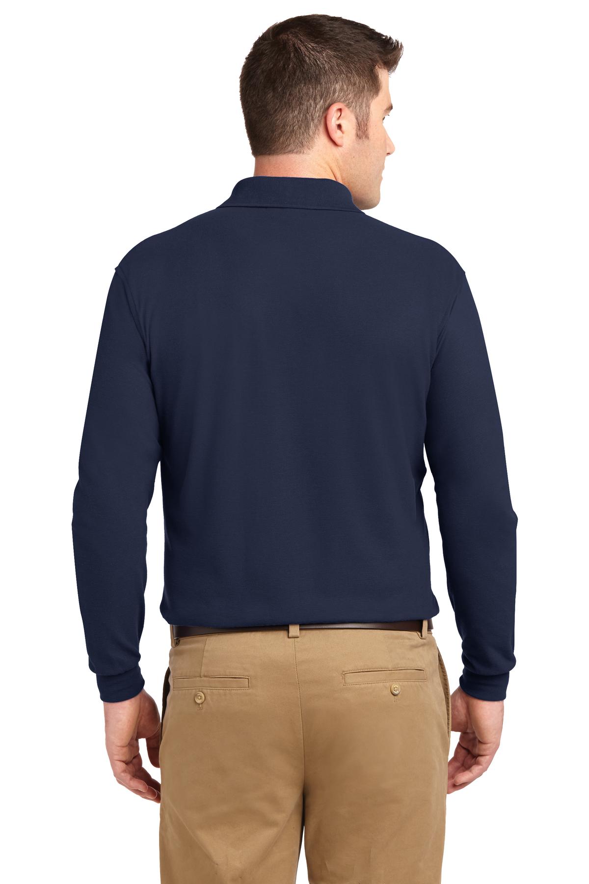 Port Authority Men's Silk Touch Long Sleeve Polo. K500LS Mens Apparel Shirts & Tops