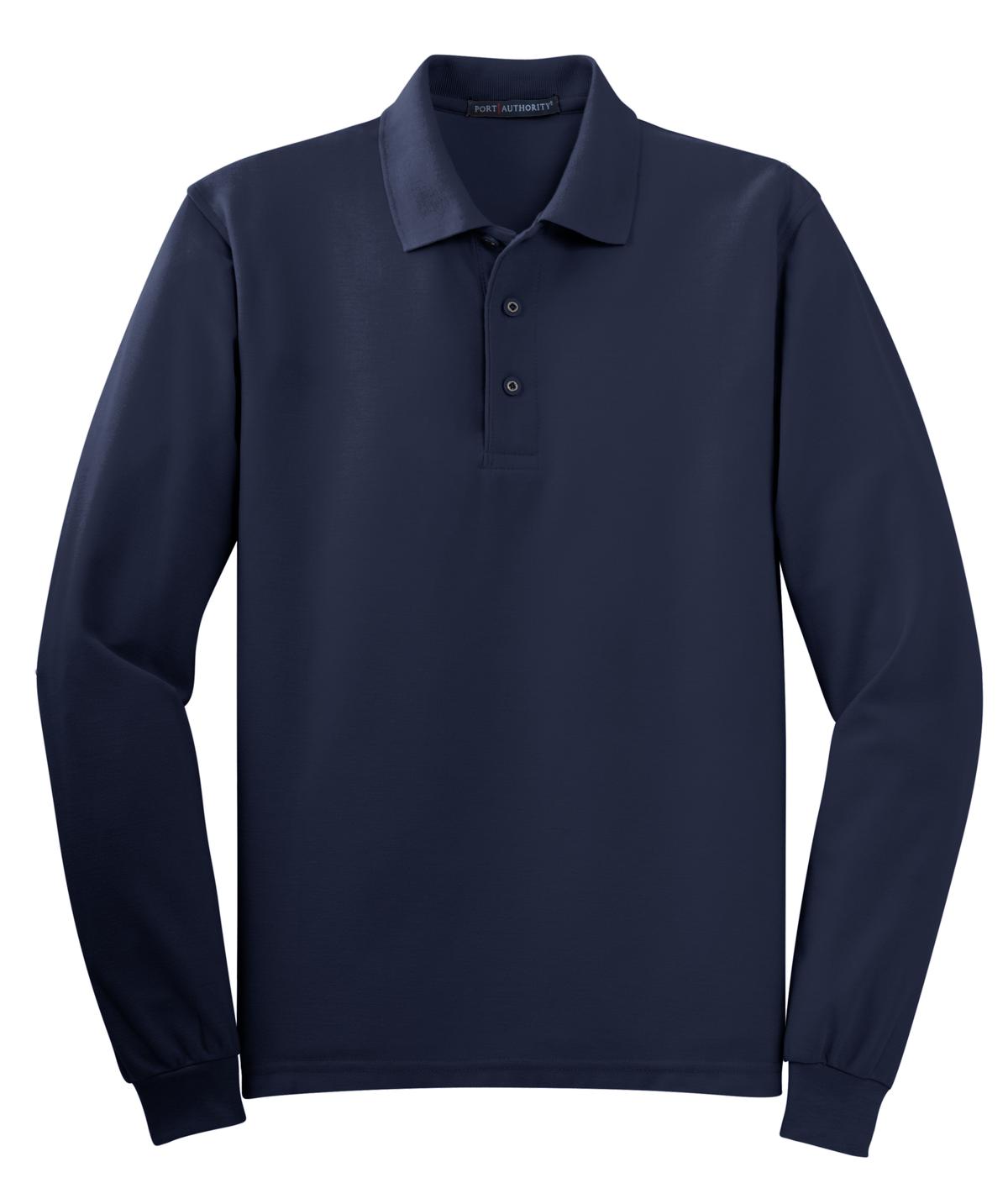 Port Authority Men's Silk Touch Long Sleeve Polo. K500LS Mens Apparel Shirts & Tops