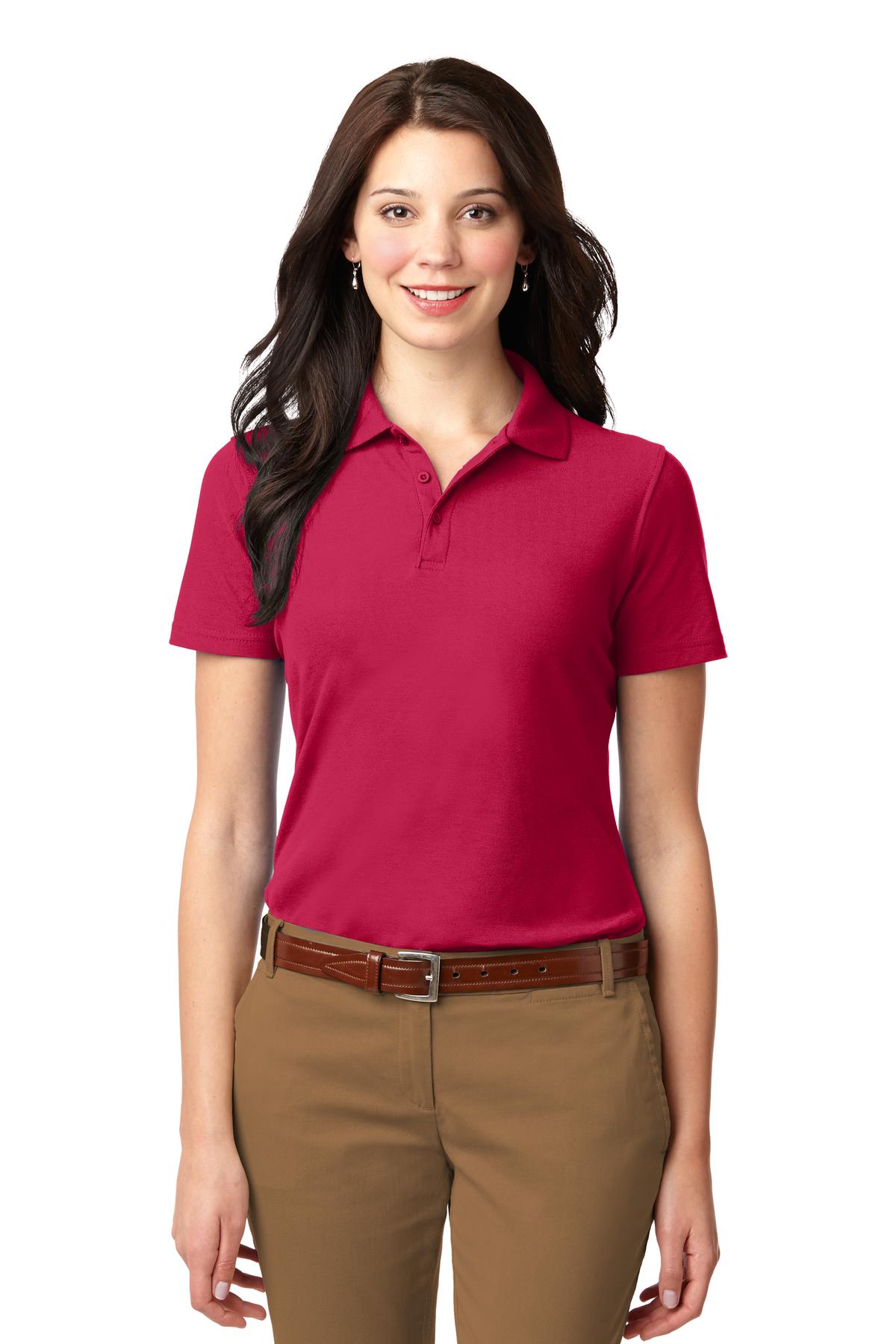 Port Authority Ladies Stain-Resistant Polo. L510 Womens Apparel Shirts & Tops