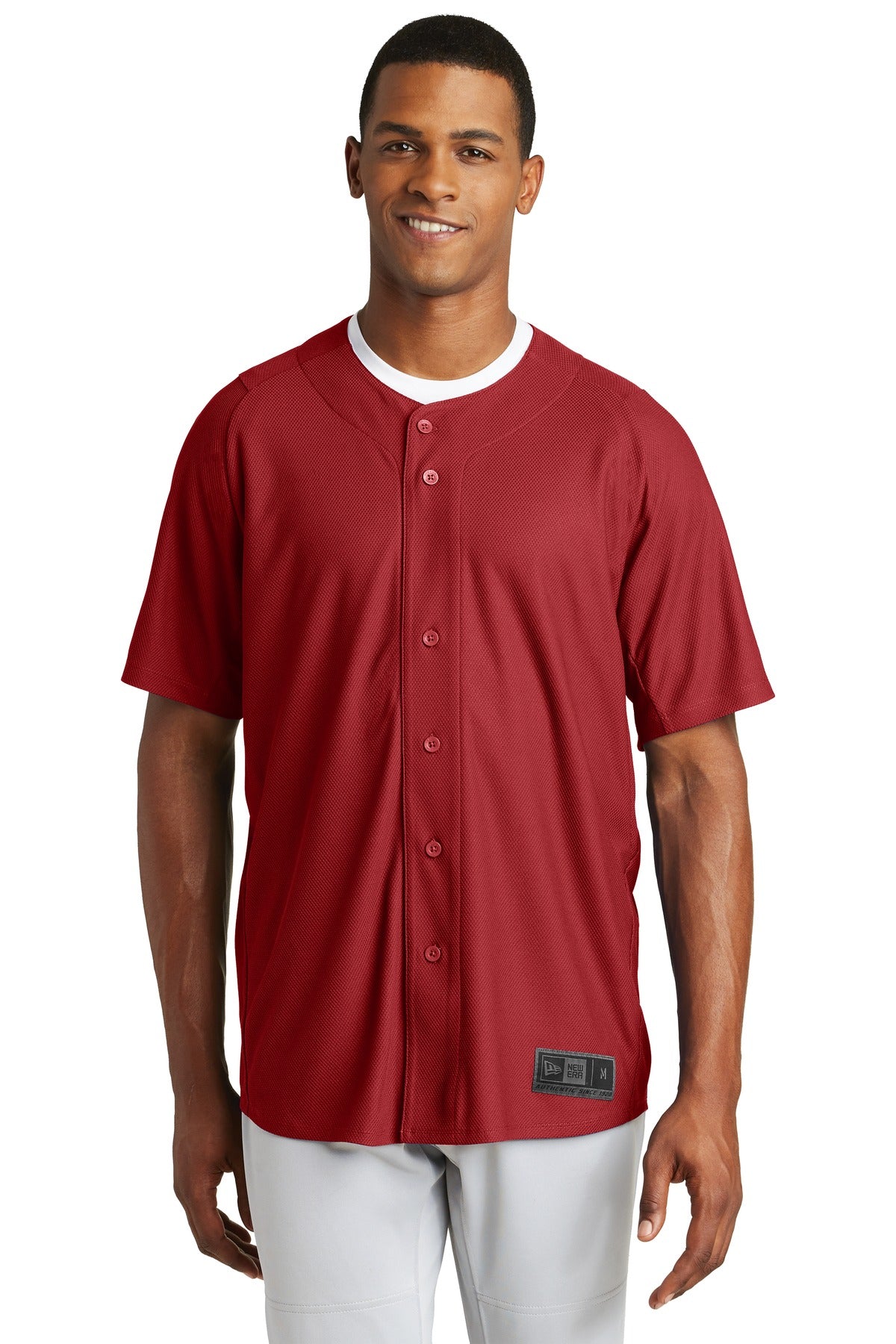 New Era Men's Diamond Era Full-Button Jersey. NEA220 Corporate Apparel Shirts & Tops
