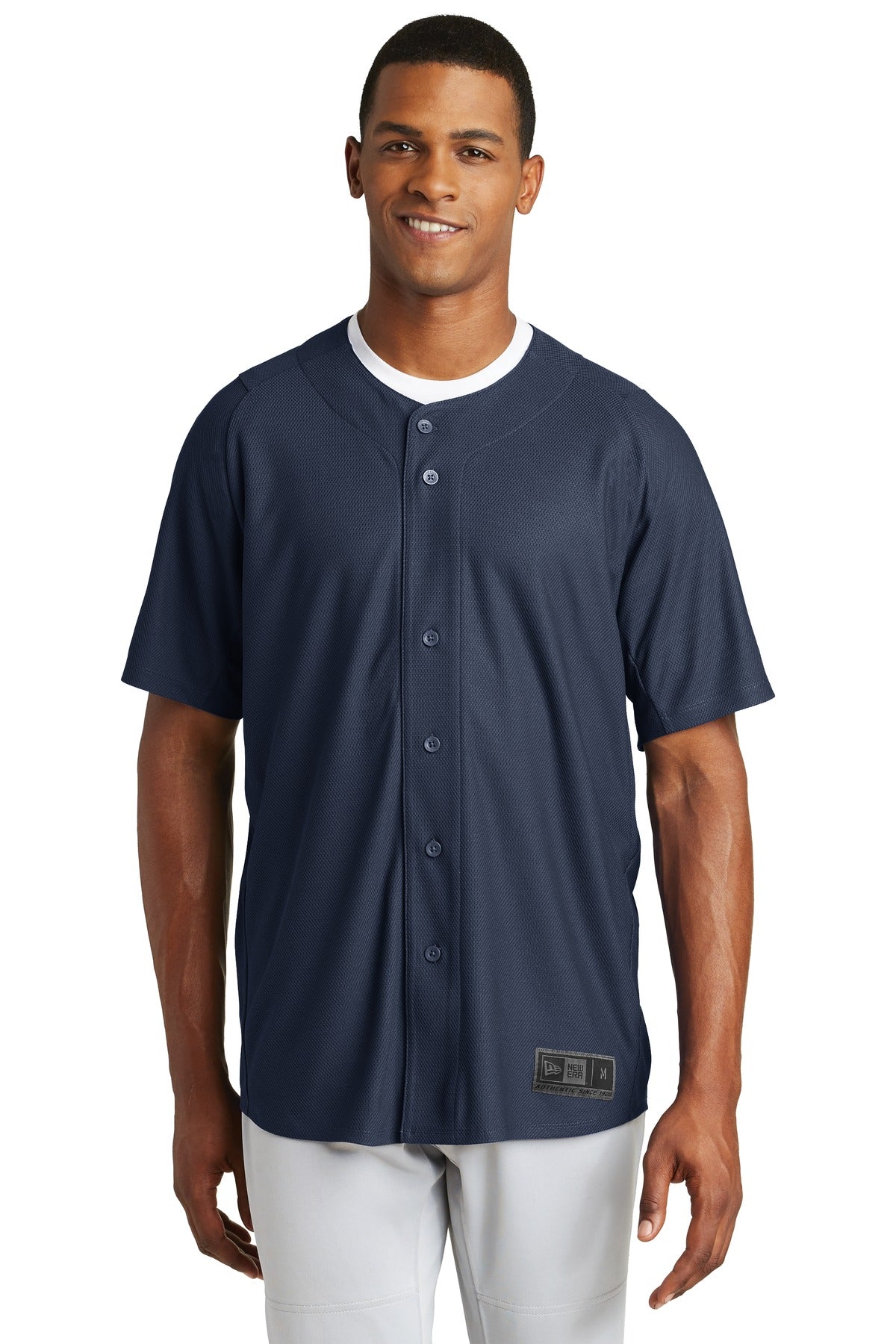 New Era Men's Diamond Era Full-Button Jersey. NEA220 Corporate Apparel Shirts & Tops