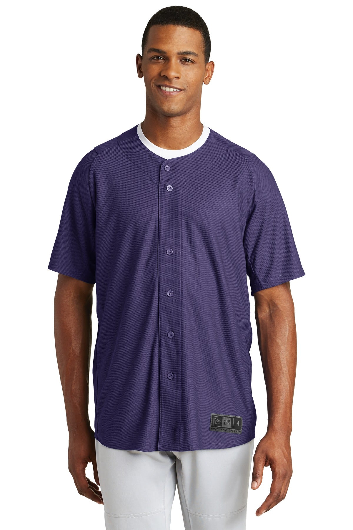 New Era Men's Diamond Era Full-Button Jersey. NEA220 Corporate Apparel Shirts & Tops