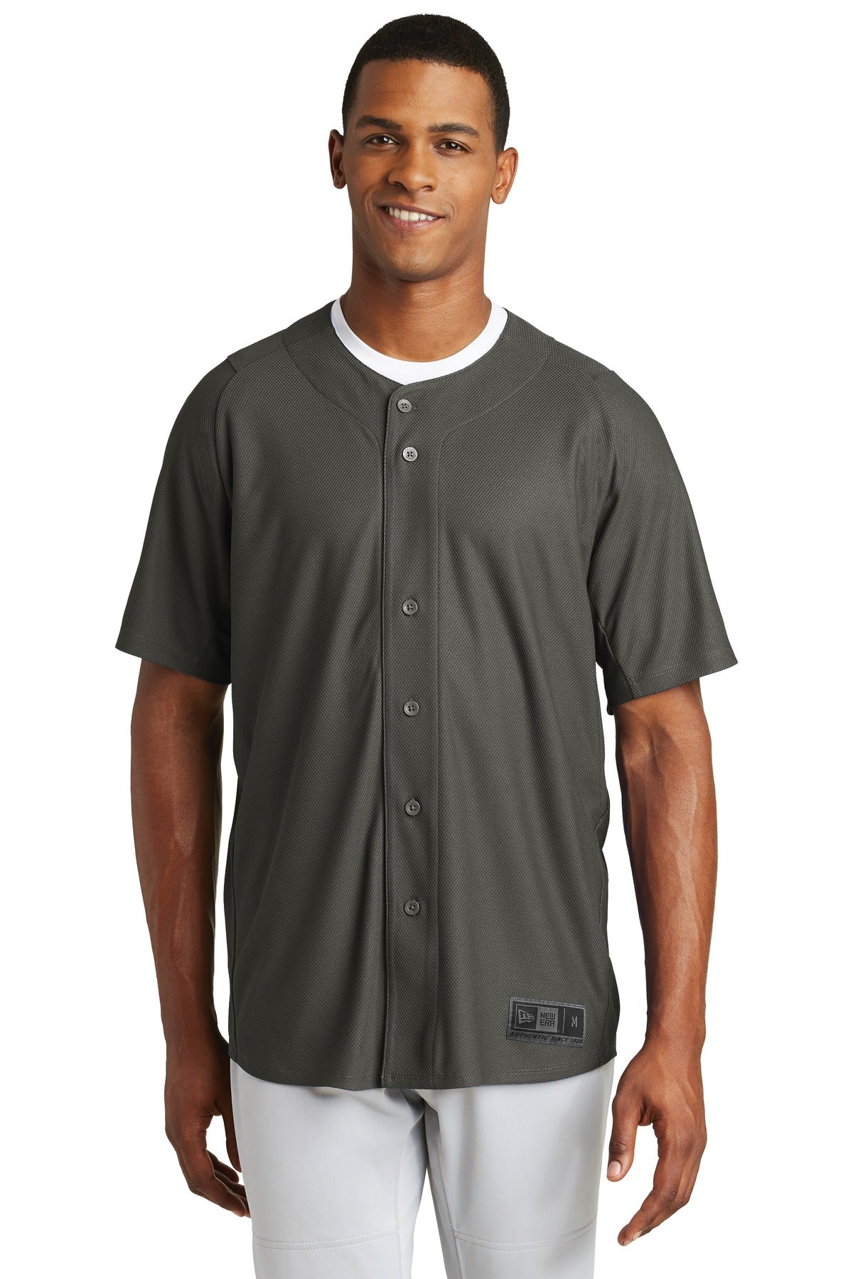 New Era Men's Diamond Era Full-Button Jersey. NEA220 Corporate Apparel Shirts & Tops