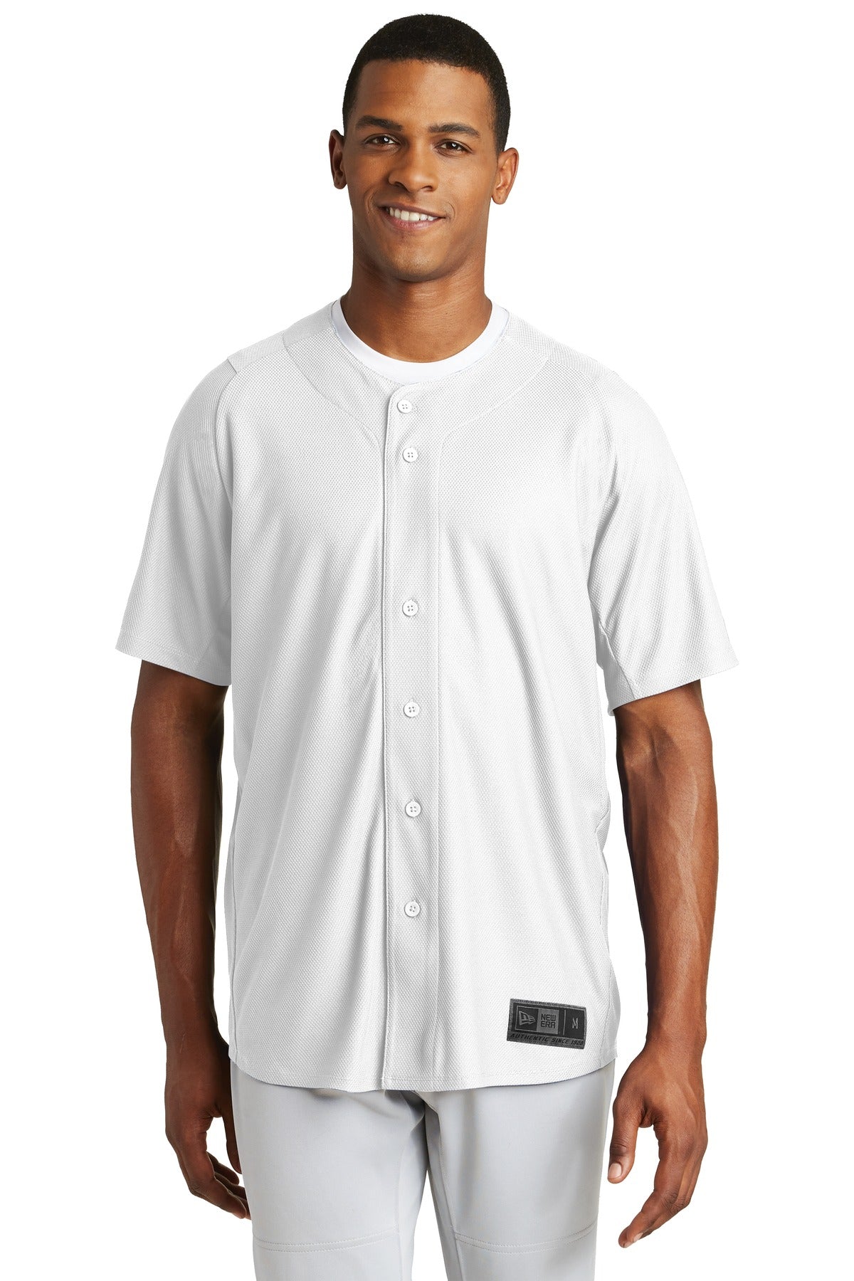 New Era Men's Diamond Era Full-Button Jersey. NEA220 Corporate Apparel Shirts & Tops