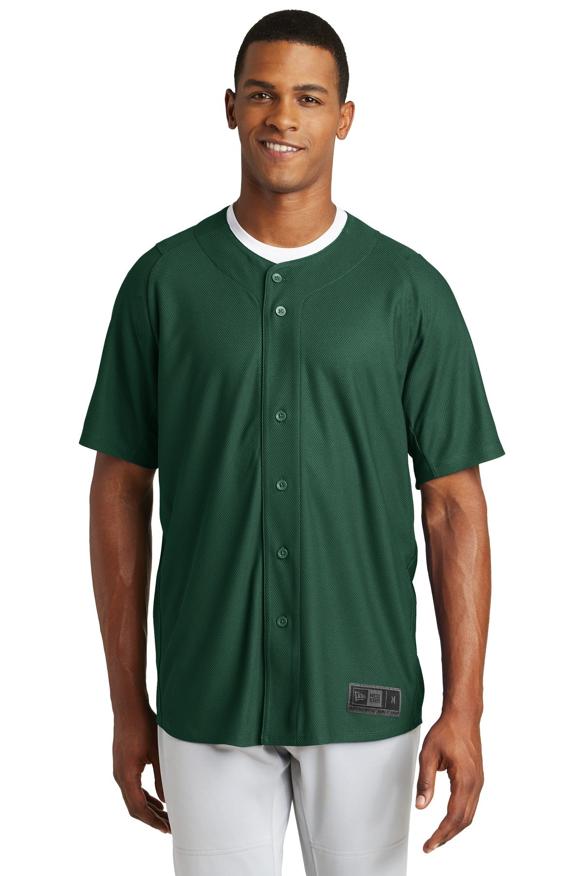 New Era Men's Diamond Era Full-Button Jersey. NEA220 Corporate Apparel Shirts & Tops
