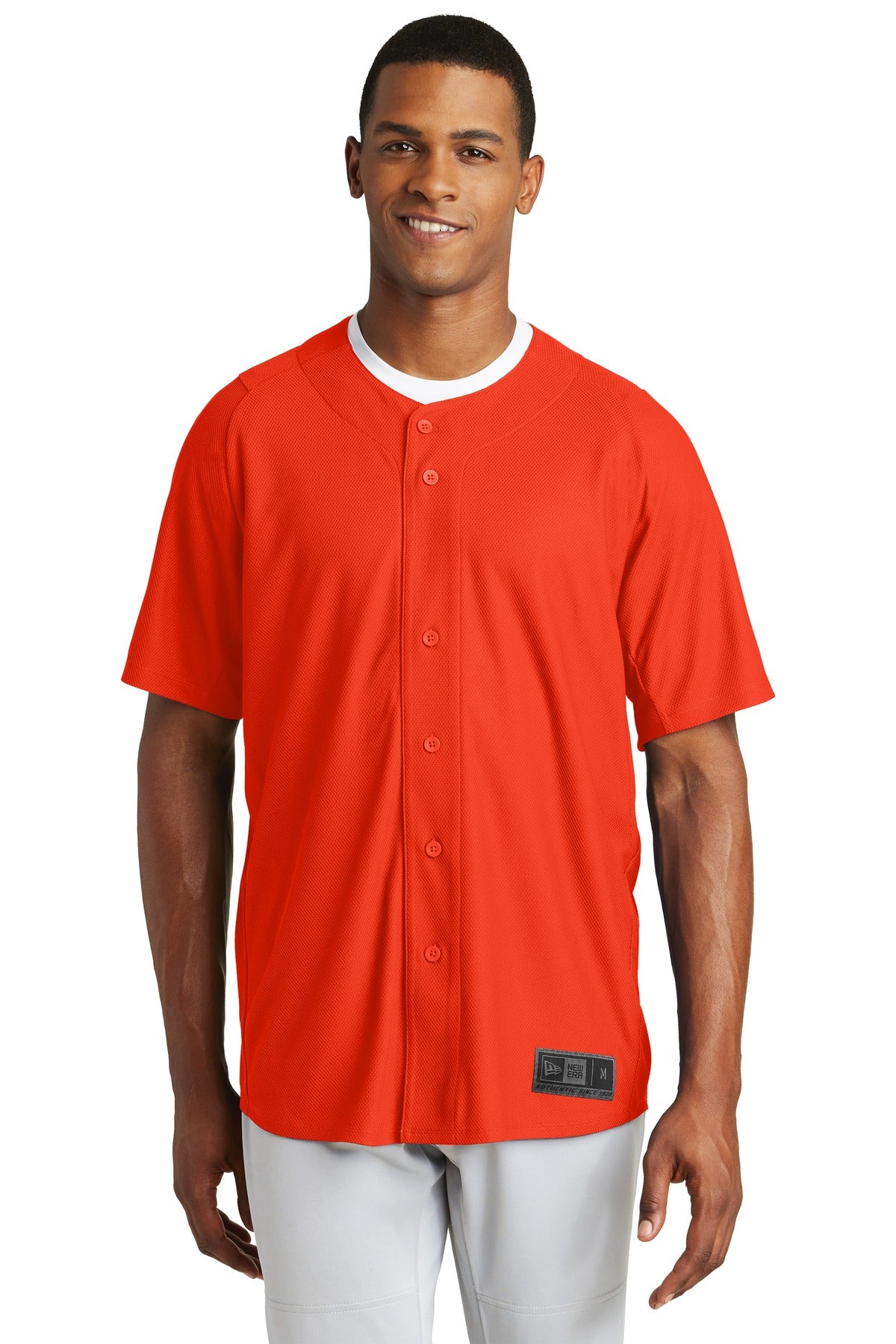 New Era Men's Diamond Era Full-Button Jersey. NEA220 Corporate Apparel Shirts & Tops