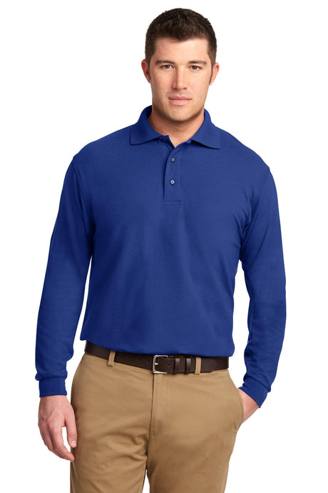 Port Authority Men's Silk Touch Long Sleeve Polo. K500LS Mens Apparel Shirts & Tops