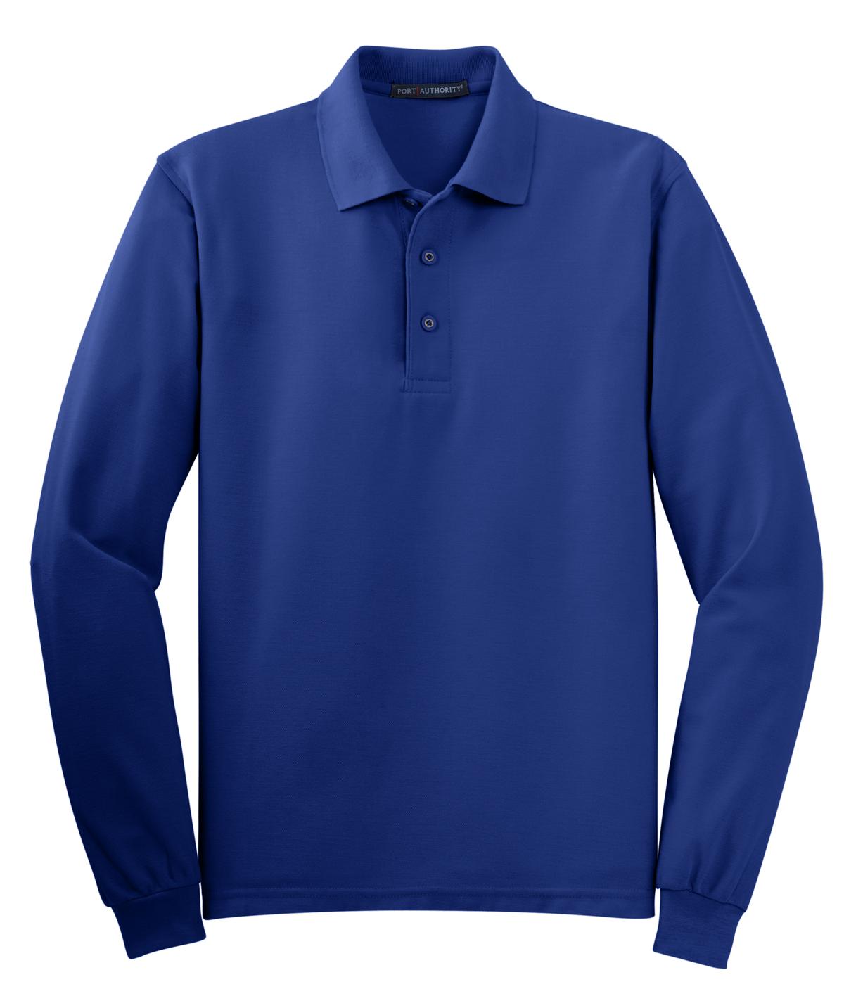 Port Authority Men's Silk Touch Long Sleeve Polo. K500LS Mens Apparel Shirts & Tops