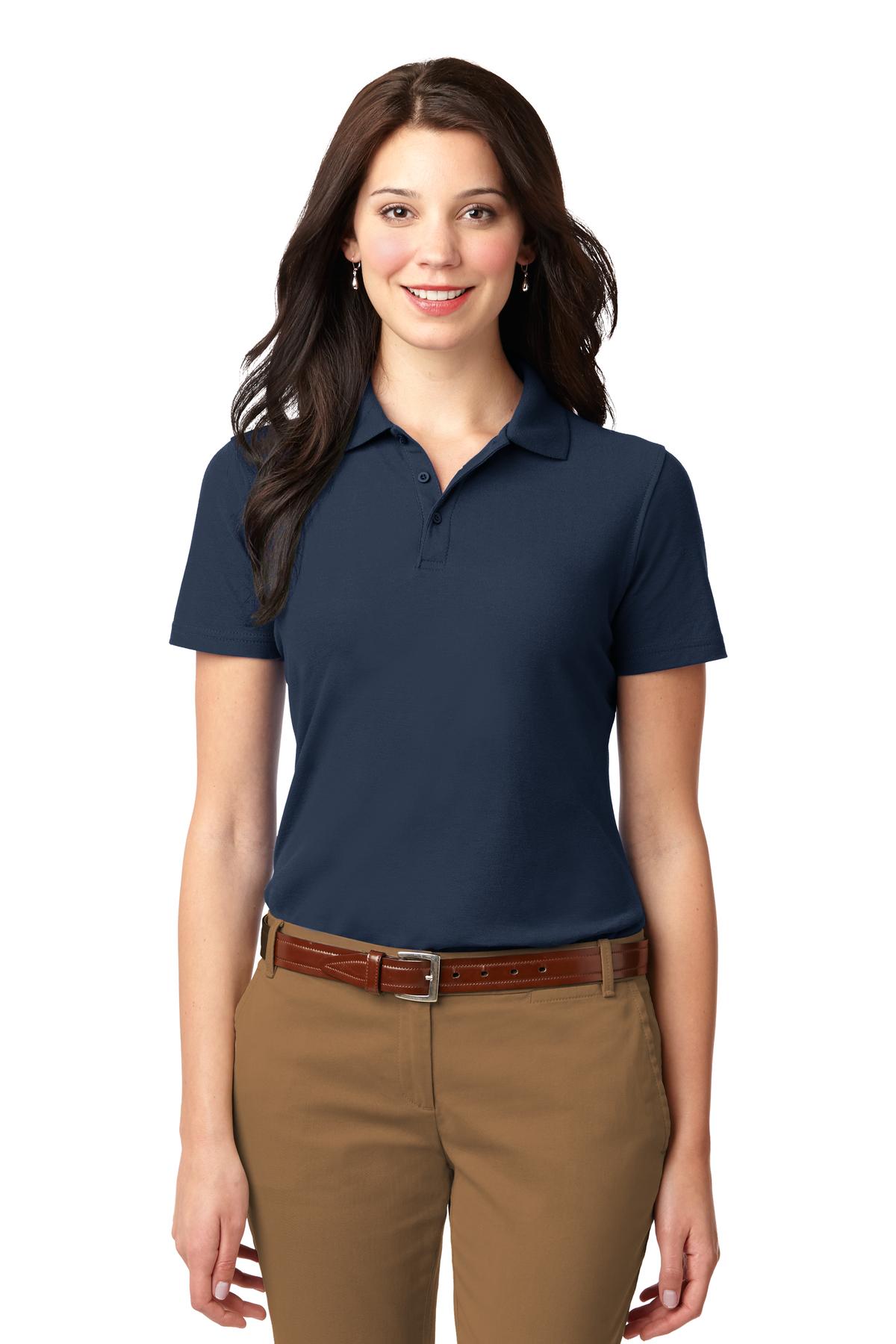 Port Authority Ladies Stain-Resistant Polo. L510 Womens Apparel Shirts & Tops