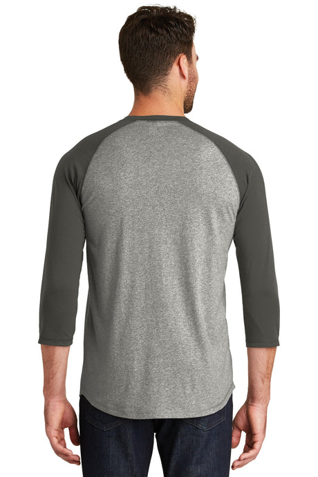 New Era Men's Heritage Blend 3/4-Sleeve Baseball Raglan Tee. NEA104 Corporate Apparel Shirts & Tops