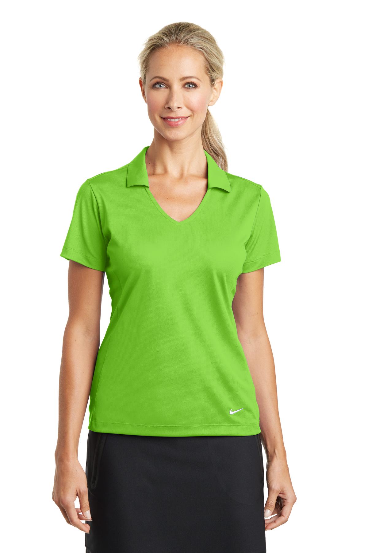 Nike Women's Dri-FIT Vertical Mesh Polo. 637165 Corporate Apparel Shirts & Tops