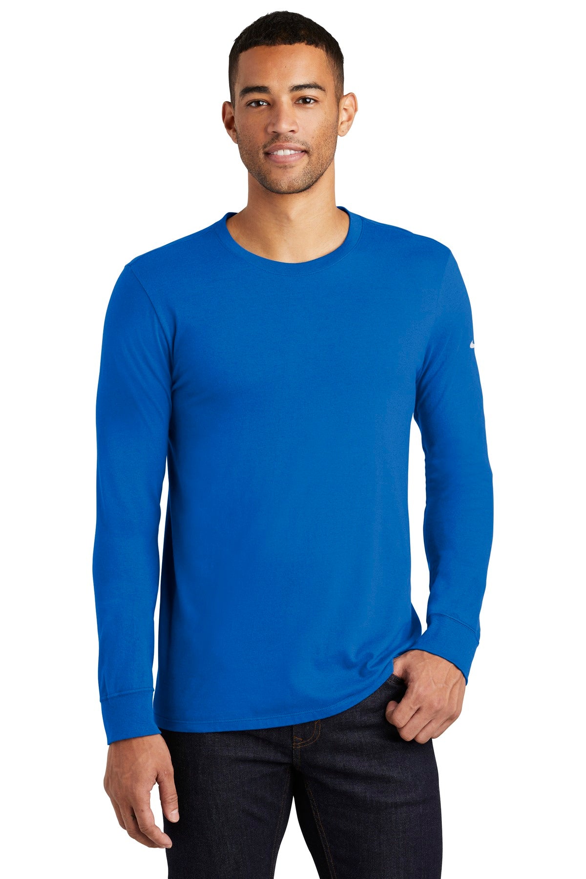 Nike Men's Core Cotton Long Sleeve Tee Shirt. NKBQ5232 Corporate Apparel Shirts & Tops