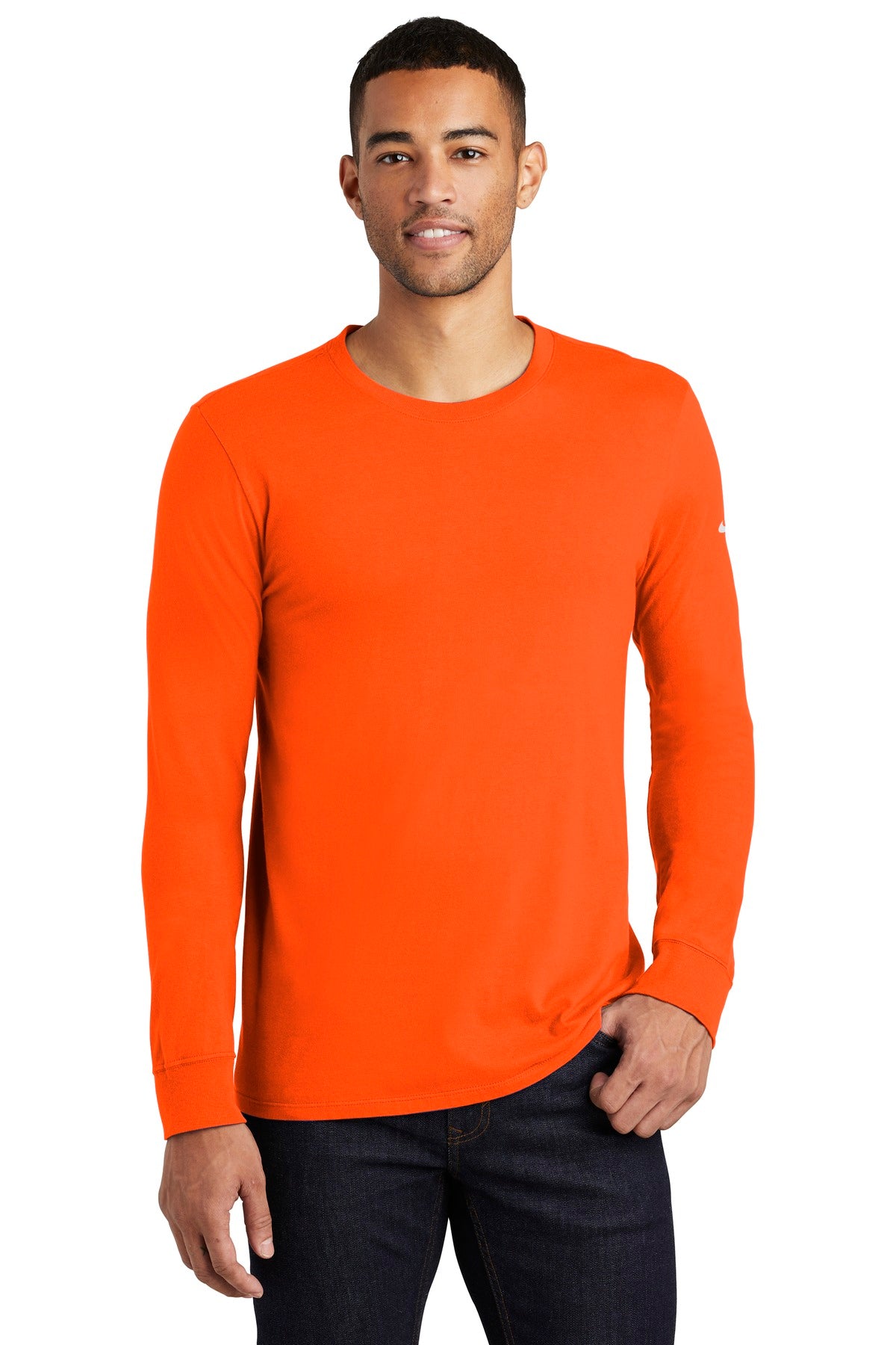 Nike Men's Core Cotton Long Sleeve Tee Shirt. NKBQ5232 Corporate Apparel Shirts & Tops