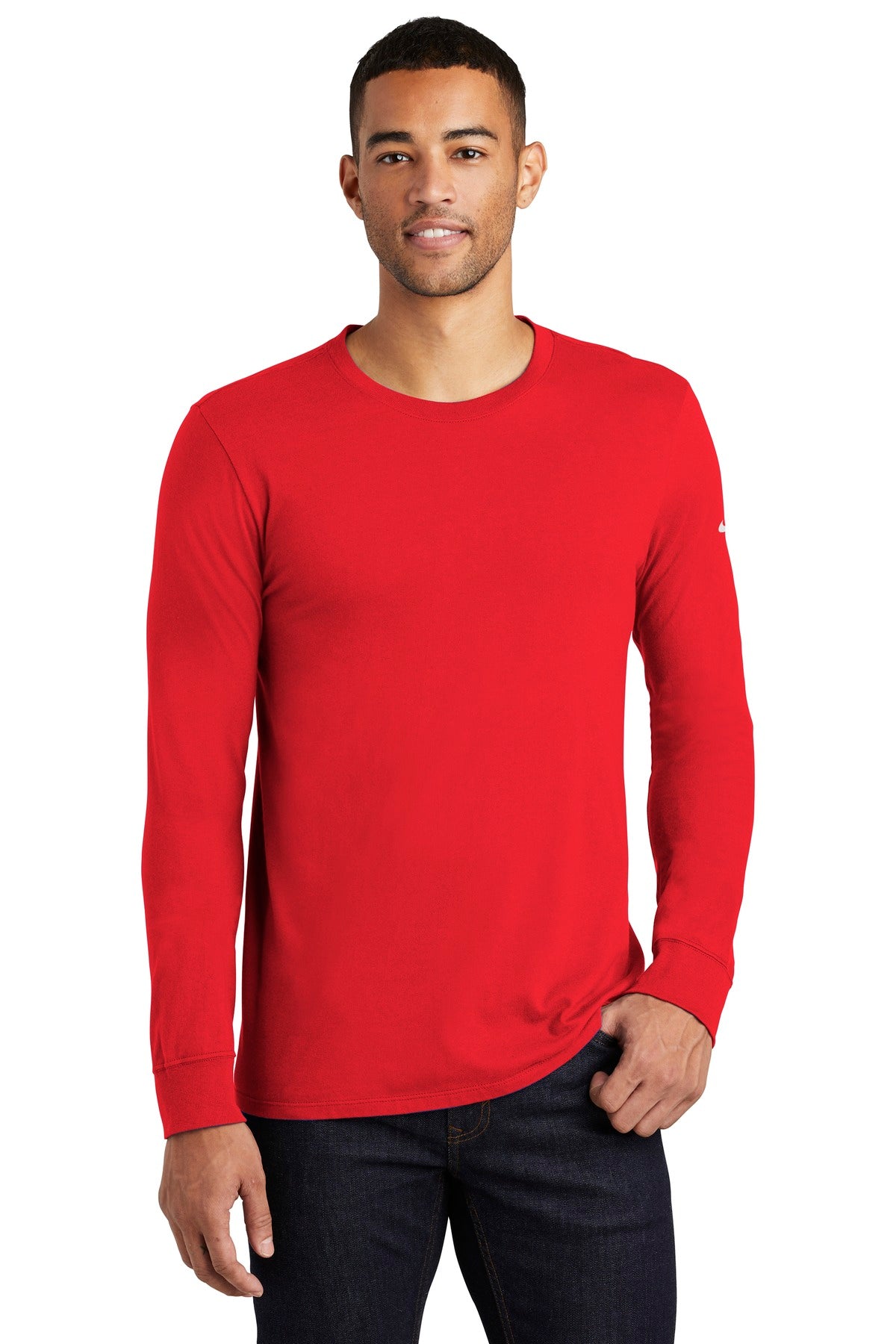 Nike Men's Core Cotton Long Sleeve Tee Shirt. NKBQ5232 Corporate Apparel Shirts & Tops