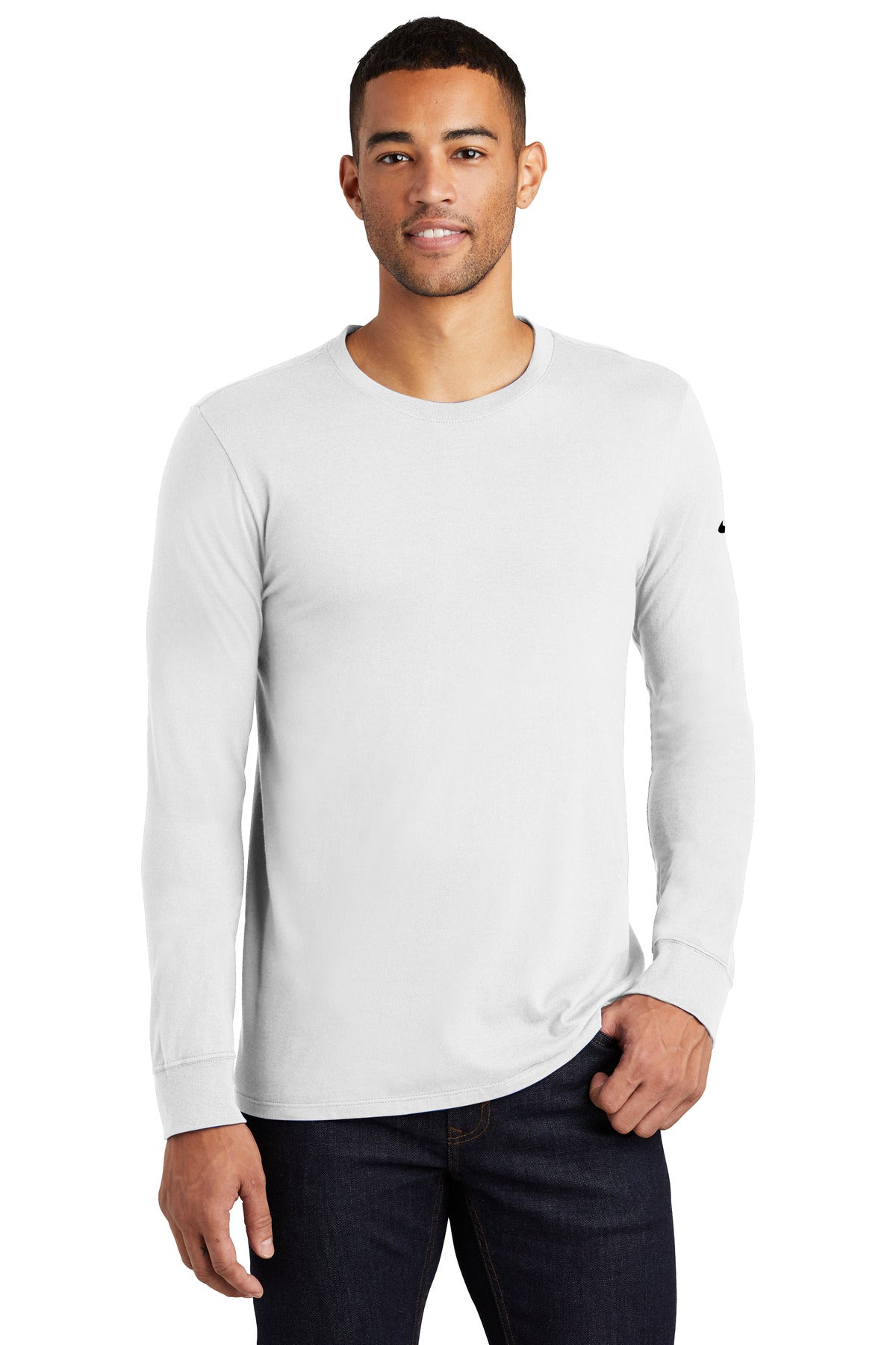 Nike Men's Core Cotton Long Sleeve Tee Shirt. NKBQ5232 Corporate Apparel Shirts & Tops