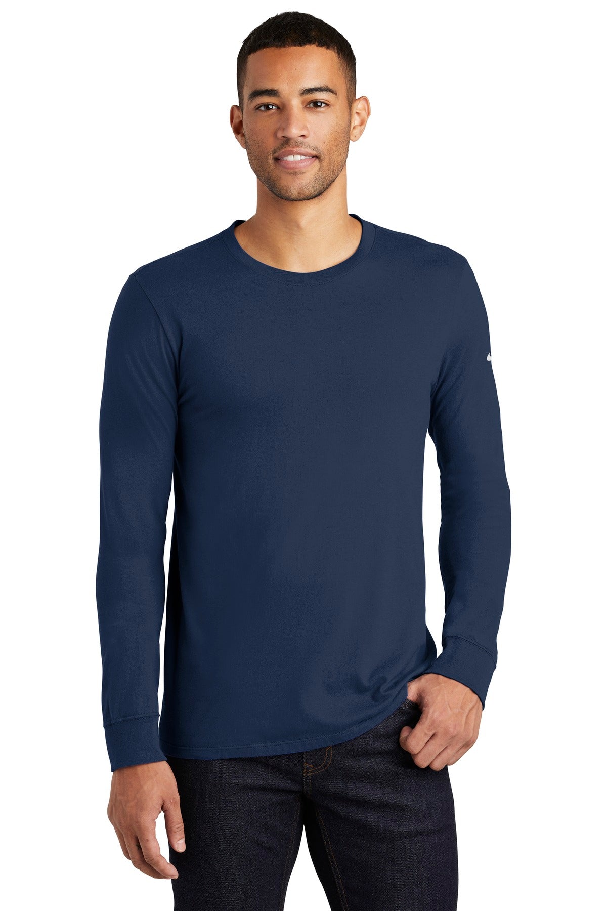 Nike Men's Core Cotton Long Sleeve Tee Shirt. NKBQ5232 Corporate Apparel Shirts & Tops