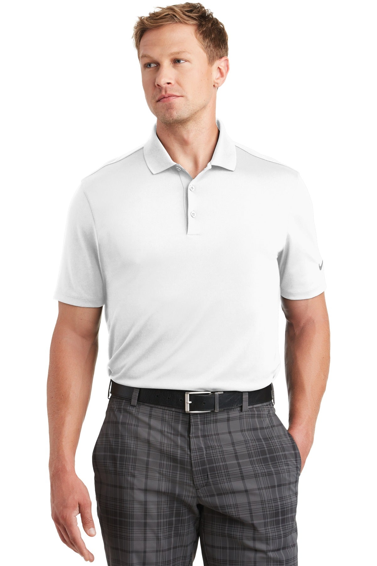 Nike Men's Dri-FIT Classic Fit Players Polo with Flat Knit Collar. 838956 Corporate Apparel Shirts & Tops