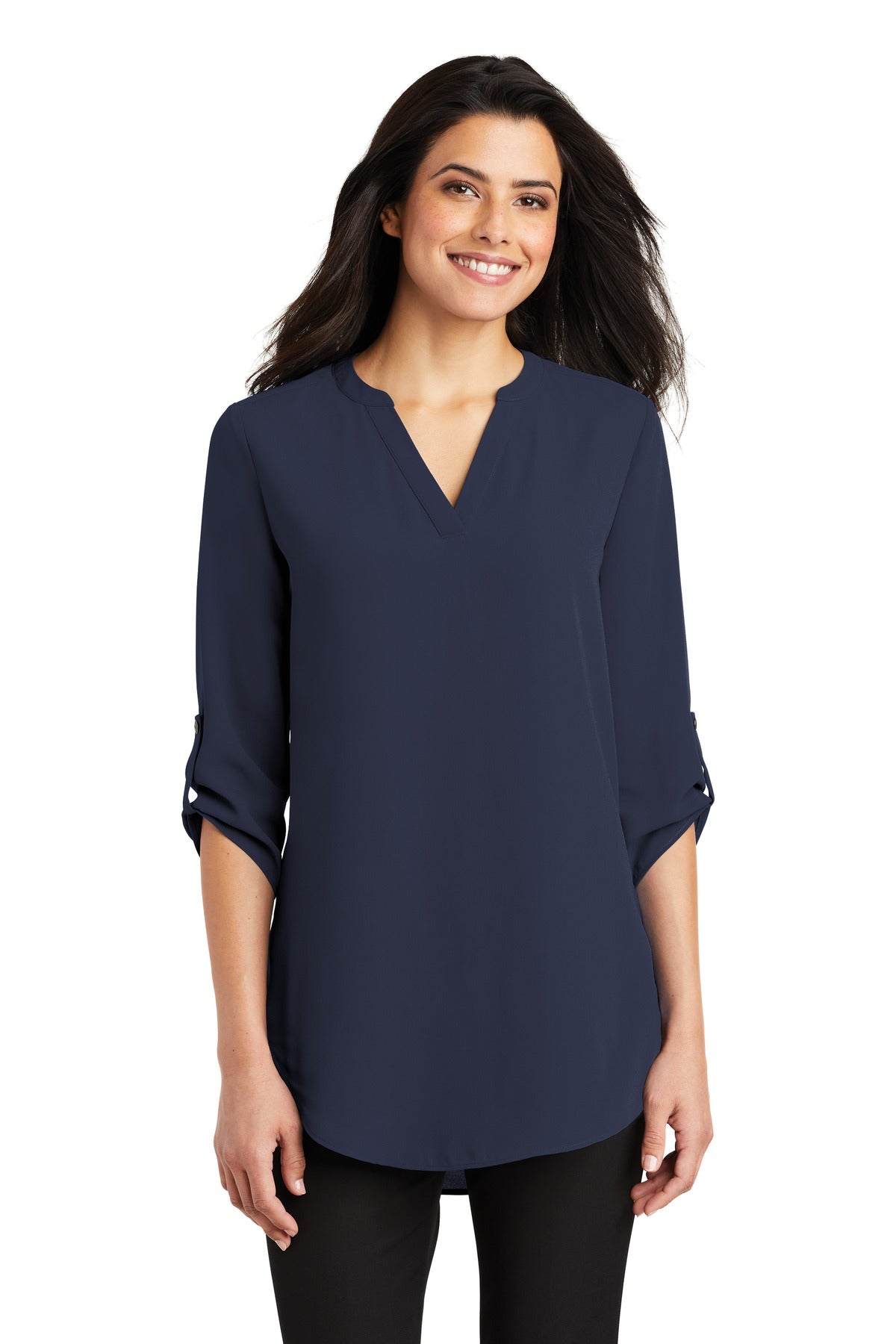 Port Authority Womens 3/4-Sleeve Tunic Blouse. LW701 Womens Apparel Shirts & Tops