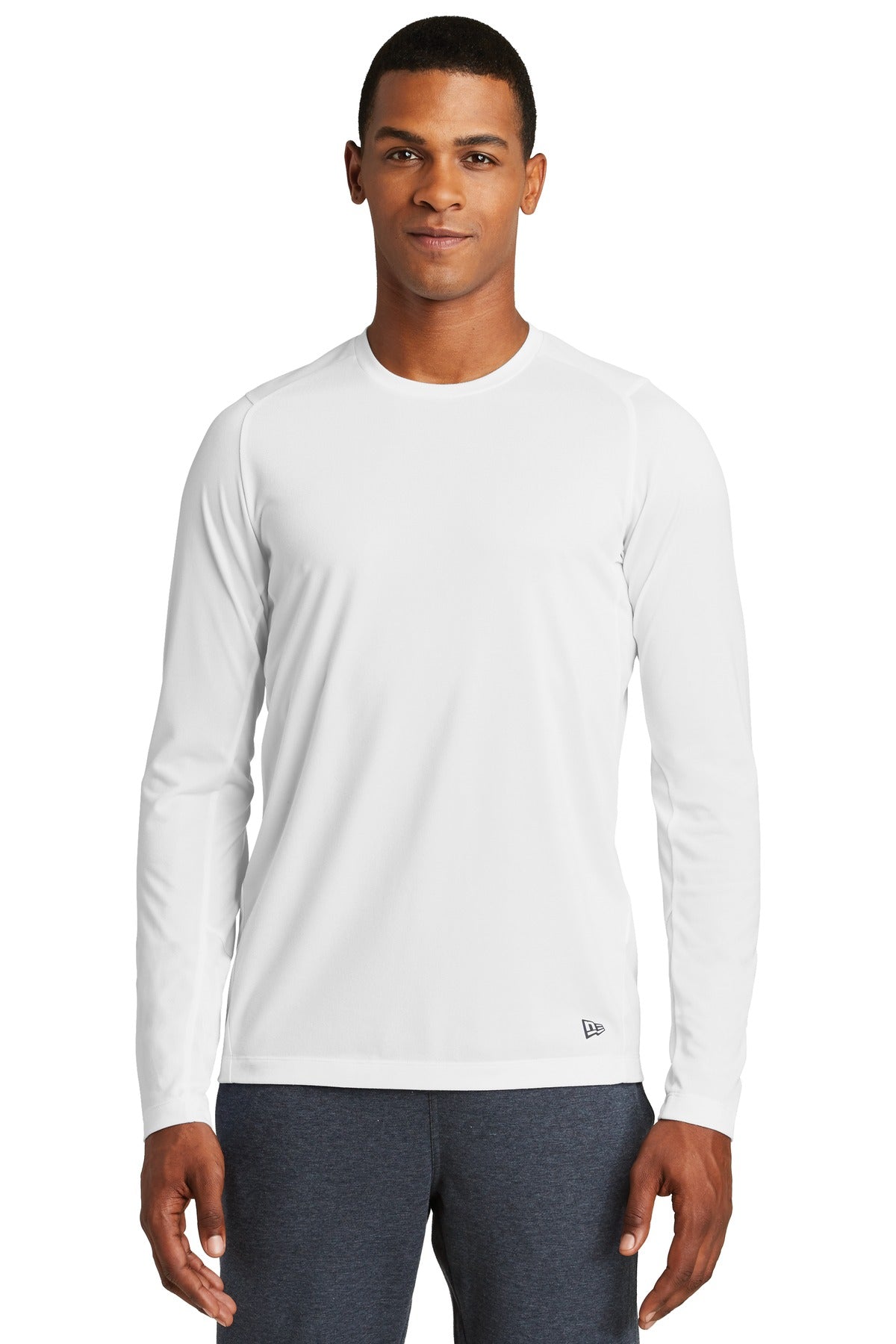 New Era Men's Series Performance Long Sleeve Crew Tee. NEA201 Corporate Apparel Shirts & Tops