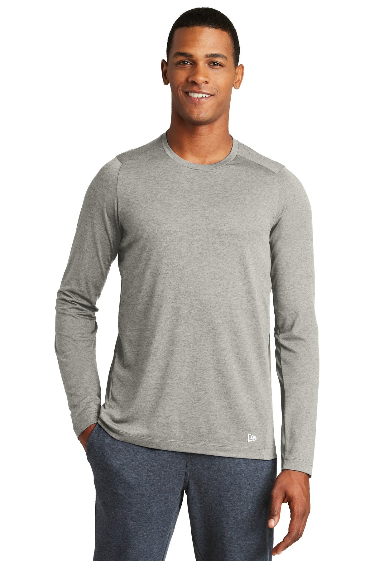 New Era Men's Series Performance Long Sleeve Crew Tee. NEA201 Corporate Apparel Shirts & Tops